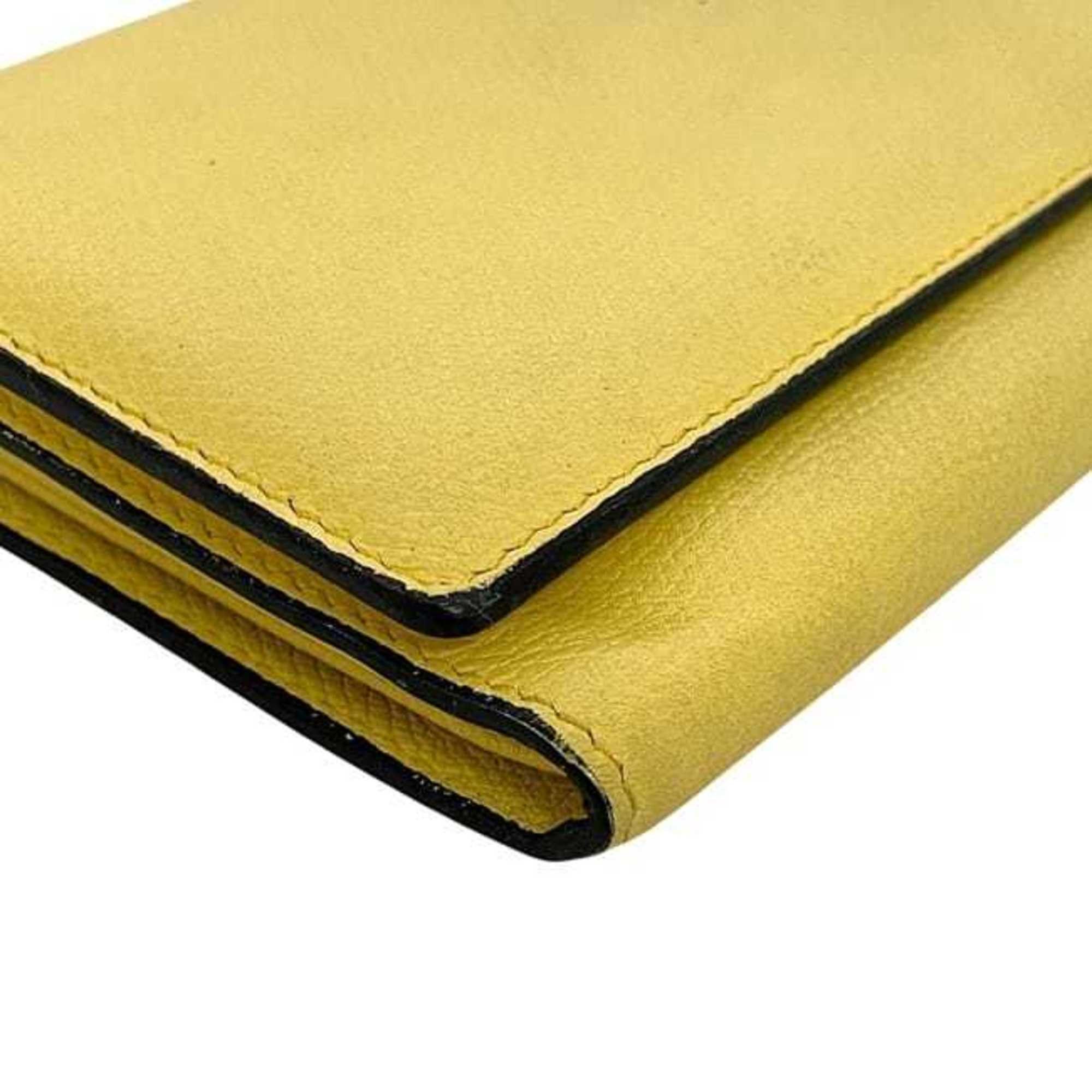 Valextra Valextra Bifold Long Wallet ec-24367 Yellow V9L15-028-000J-OC Leather R 0L Flap Men's Women's Size ONE SIZE - 7 Thumbnail