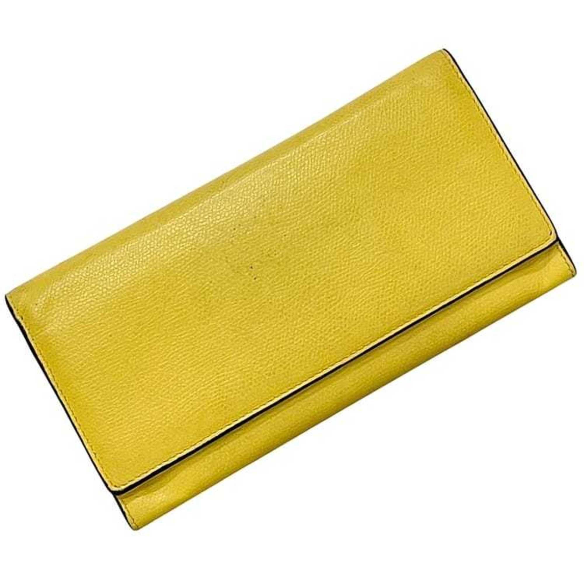 Valextra Valextra Bifold Long Wallet ec-24367 Yellow V9L15-028-000J-OC Leather R 0L Flap Men's Women's Size ONE SIZE - 2 Thumbnail