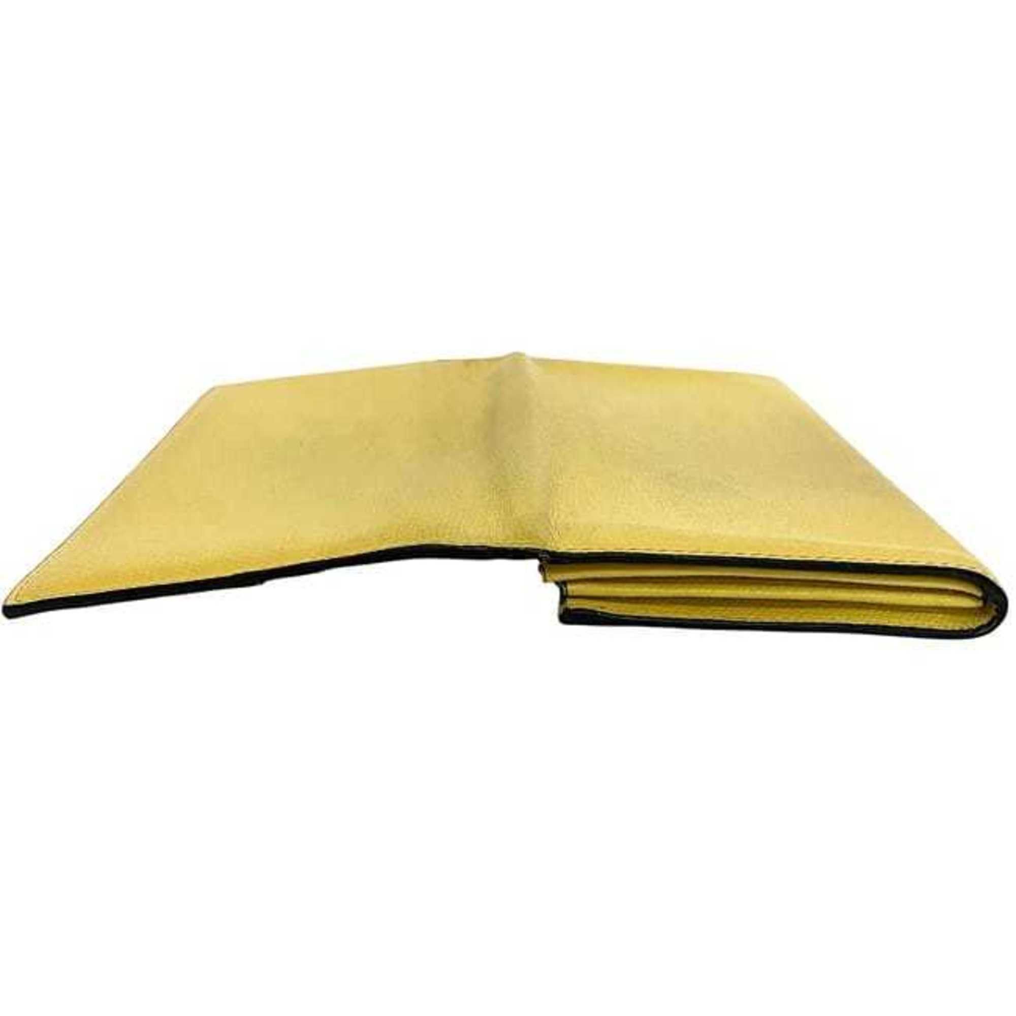 Valextra Valextra Bifold Long Wallet ec-24367 Yellow V9L15-028-000J-OC Leather R 0L Flap Men's Women's Size ONE SIZE - 4 Thumbnail