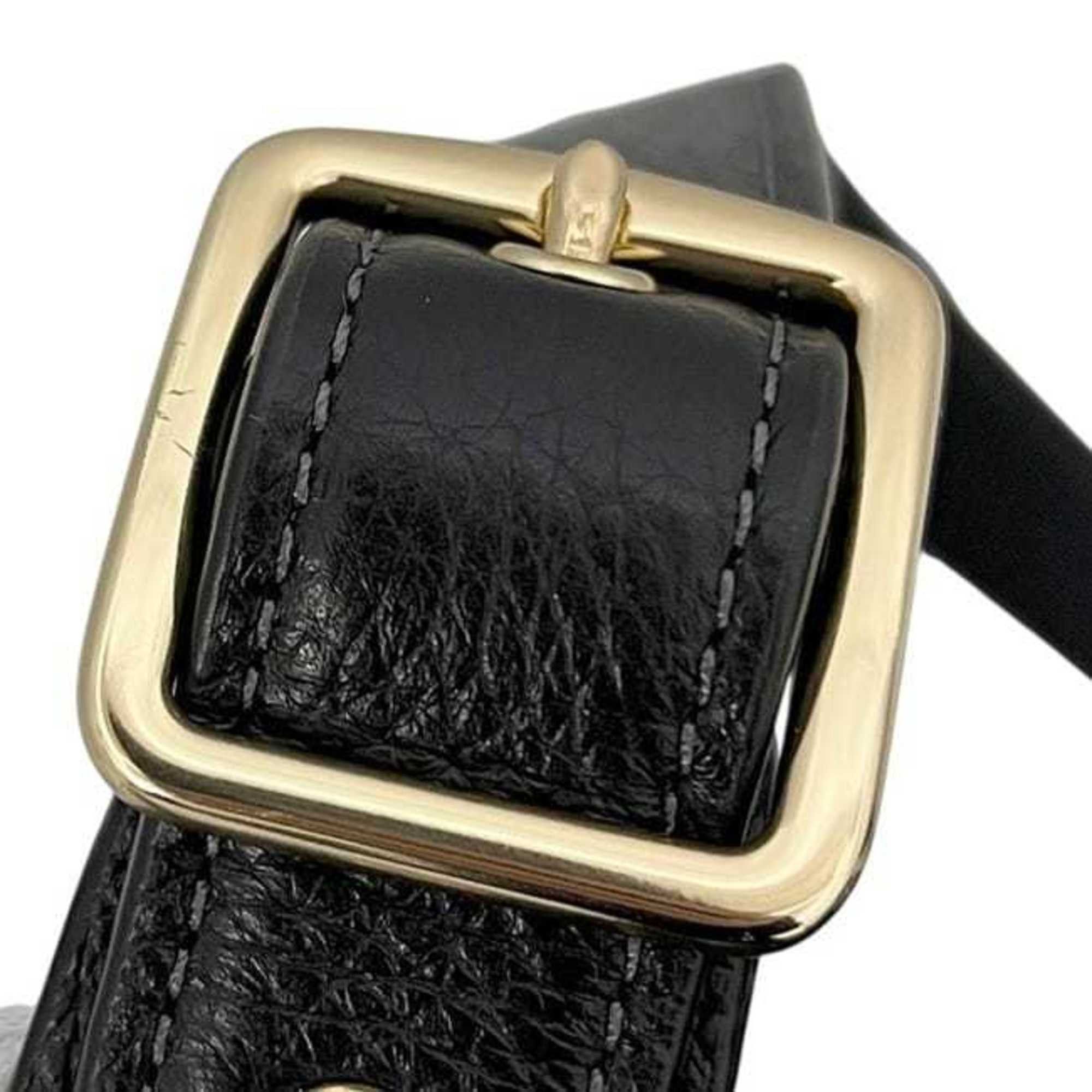 Coach Coach Hadley Convertible Crossbody Bag (f-24336) in Black (CW002) IMBLK Leather. This black shoulder bag features a turnlock closure and is perfect for women. Size ONE SIZE - 9 Thumbnail