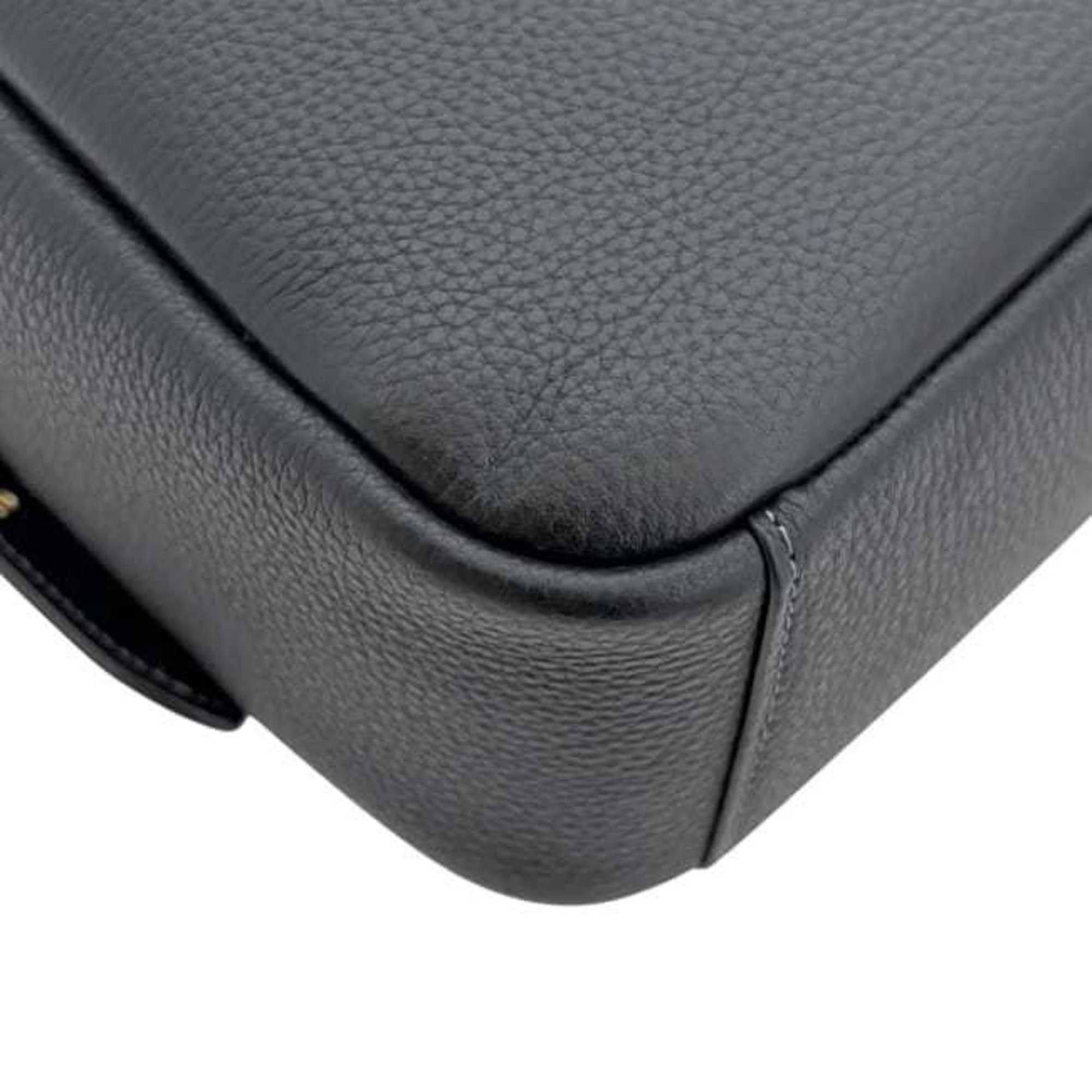Coach Coach Hadley Convertible Crossbody Bag (f-24336) in Black (CW002) IMBLK Leather. This black shoulder bag features a turnlock closure and is perfect for women. Size ONE SIZE - 10 Thumbnail