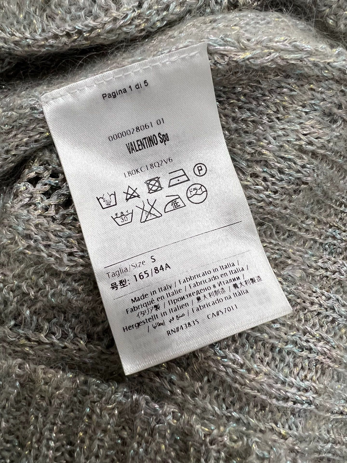Valentino Valentino Gray Ruffled Collar Knit Sweater - dmc Size US S / EU 44-46 / 1 - 5 Thumbnail