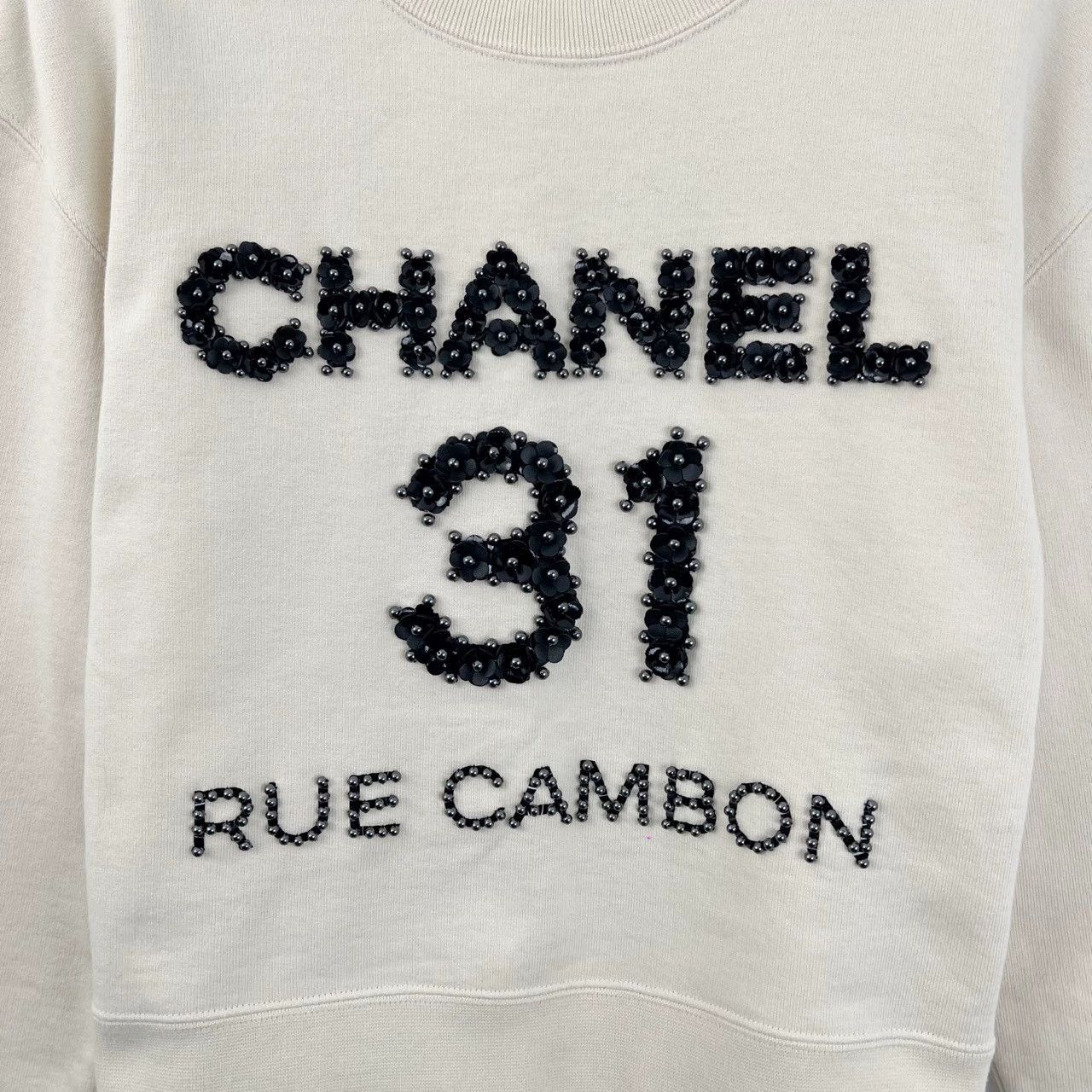Chanel Chanel Letter Camellia Beaded Sweatshirt - dmc Size US XS / EU 42 / 0 - 4 Thumbnail