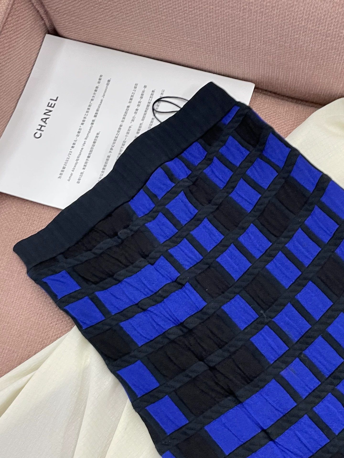 Chanel Chanel Blue Black Plaid Strapless Dress - dmc Size US S / EU 44-46 / 1 - 2 Thumbnail