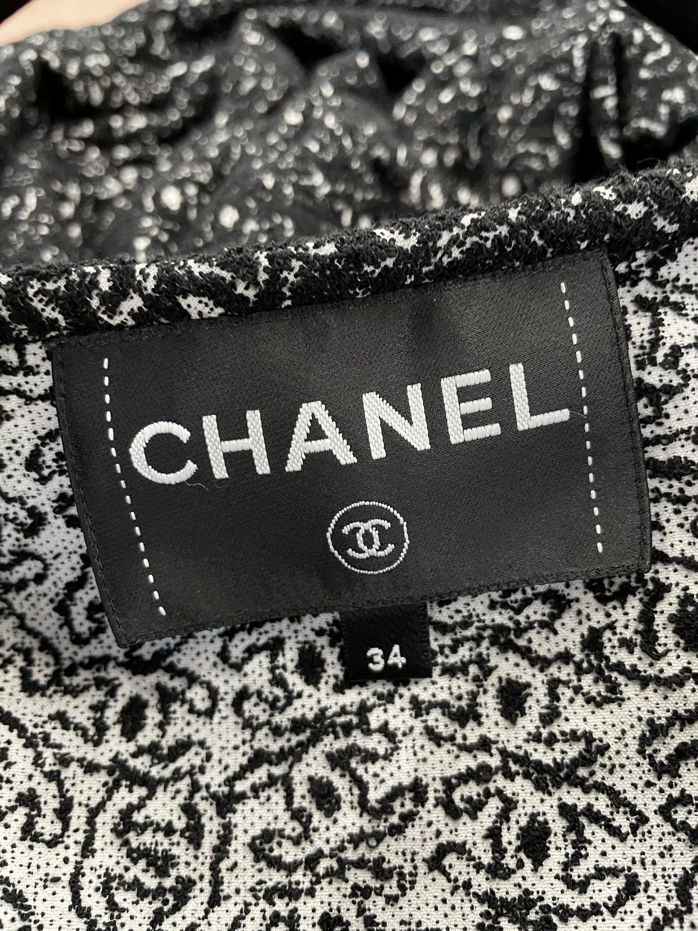 Chanel Chanel Black Logo Print Drawstring Dress - dmc Size US 34 / EU 50 - 4 Thumbnail