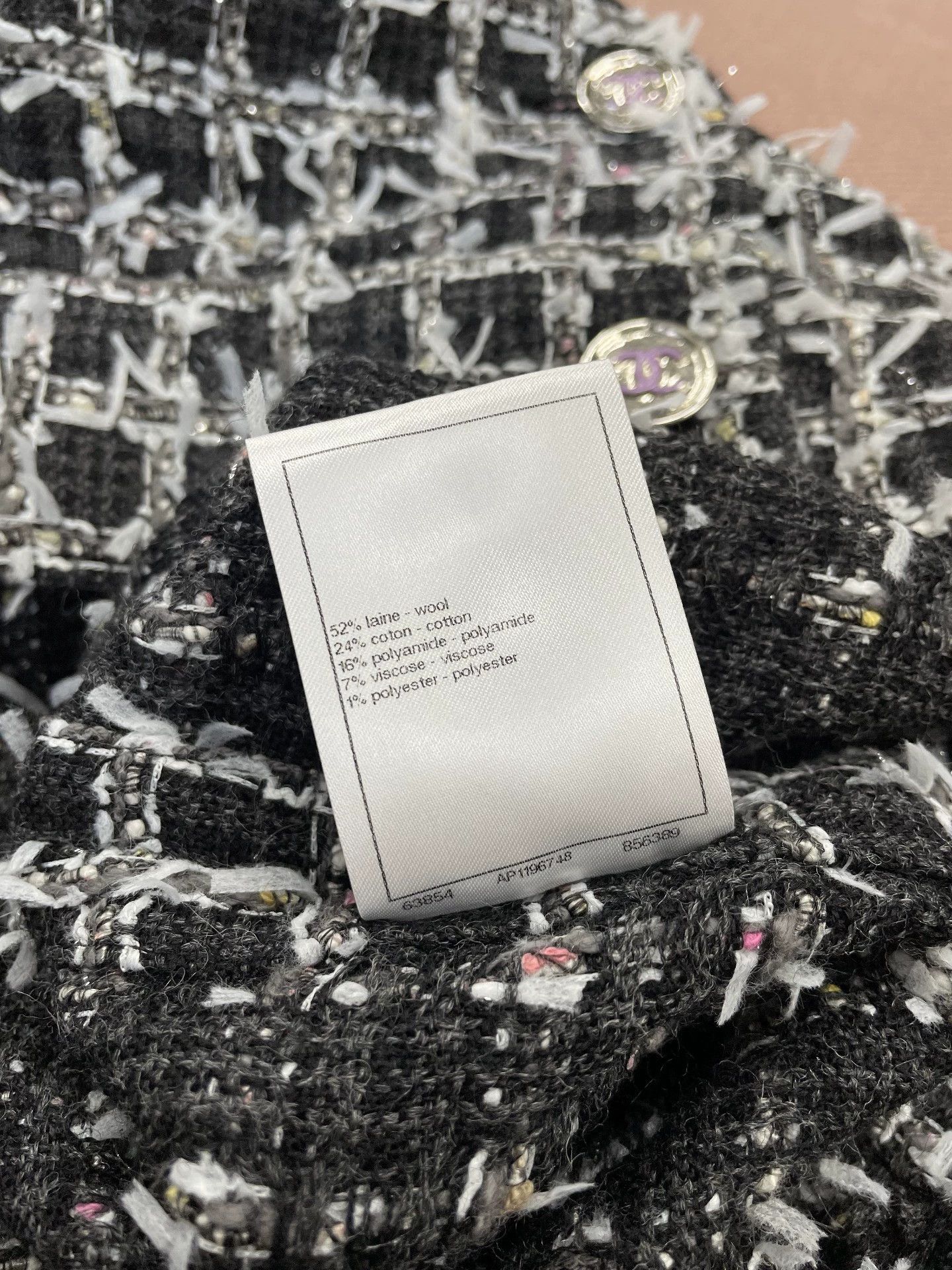 Chanel Chanel 23A Black Tweed Knit Jacket - dmc Size US S / EU 44-46 / 1 - 6 Thumbnail