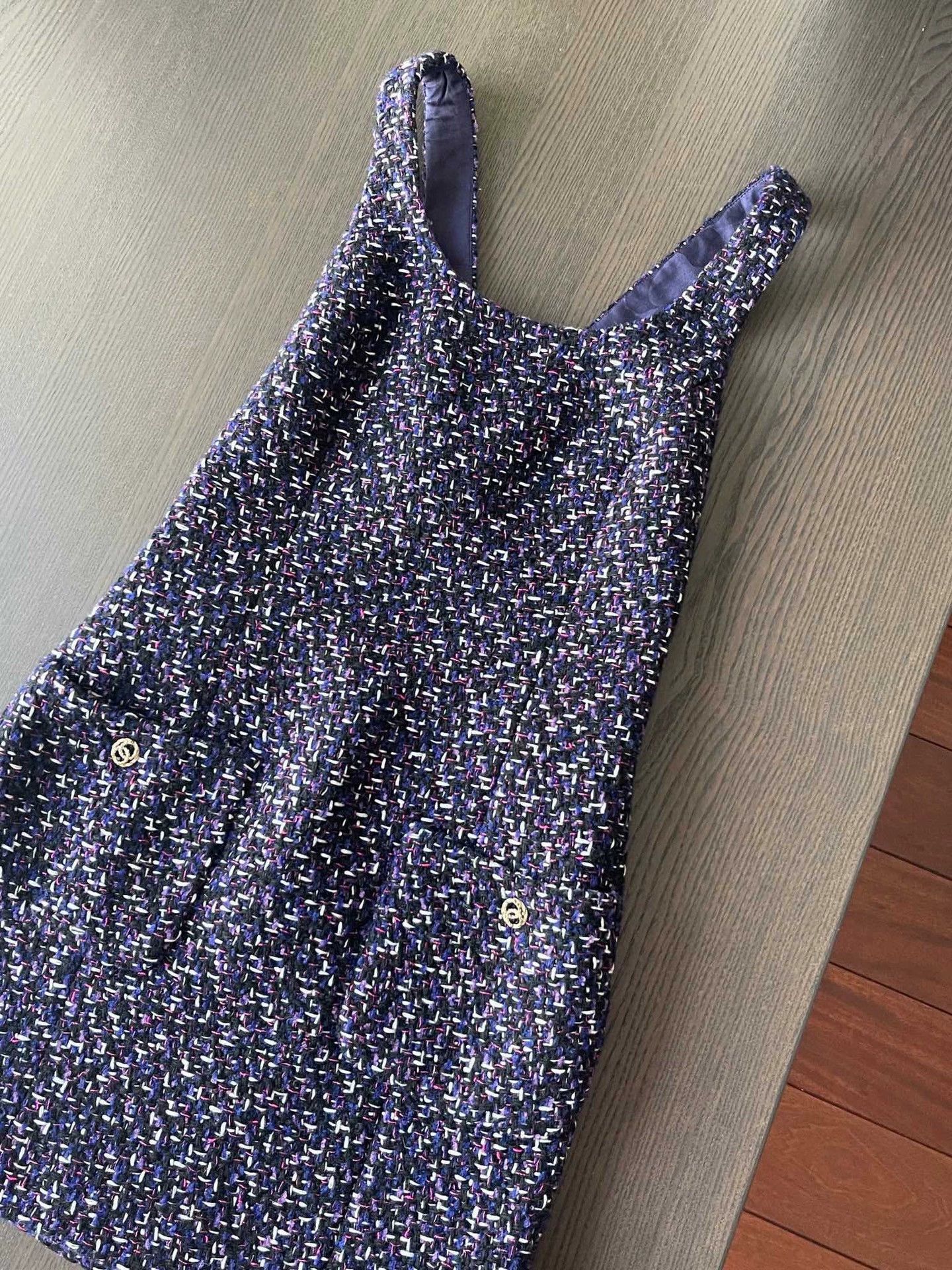 Chanel Chanel 2023 Fall Purple Overall Dress - dmc Size US 36 / EU 52 - 4 Thumbnail