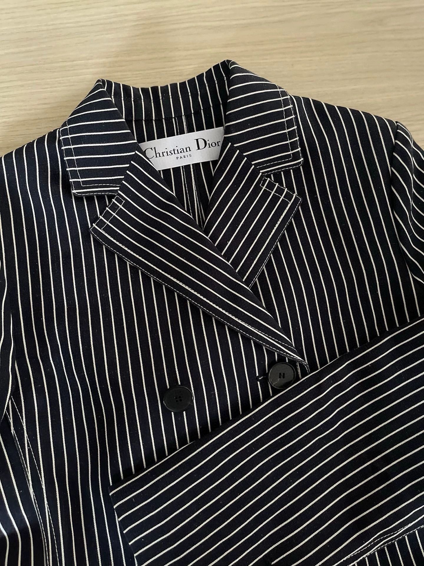 Dior Dior Black White Stripe Blazer FR34 - dmc Size US XS / EU 42 / 0 - 4 Thumbnail