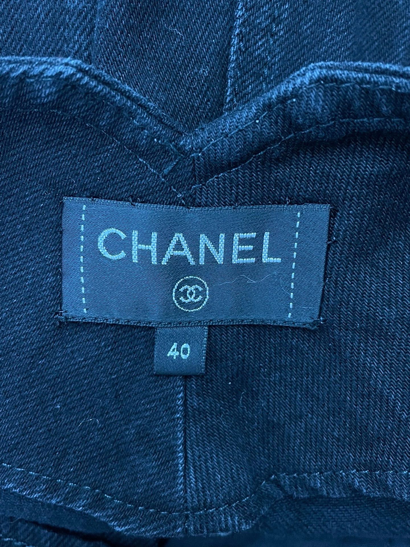 Chanel Chanel Black Denim Mesh Panel Pants - dmc Size US 31 - 3 Thumbnail