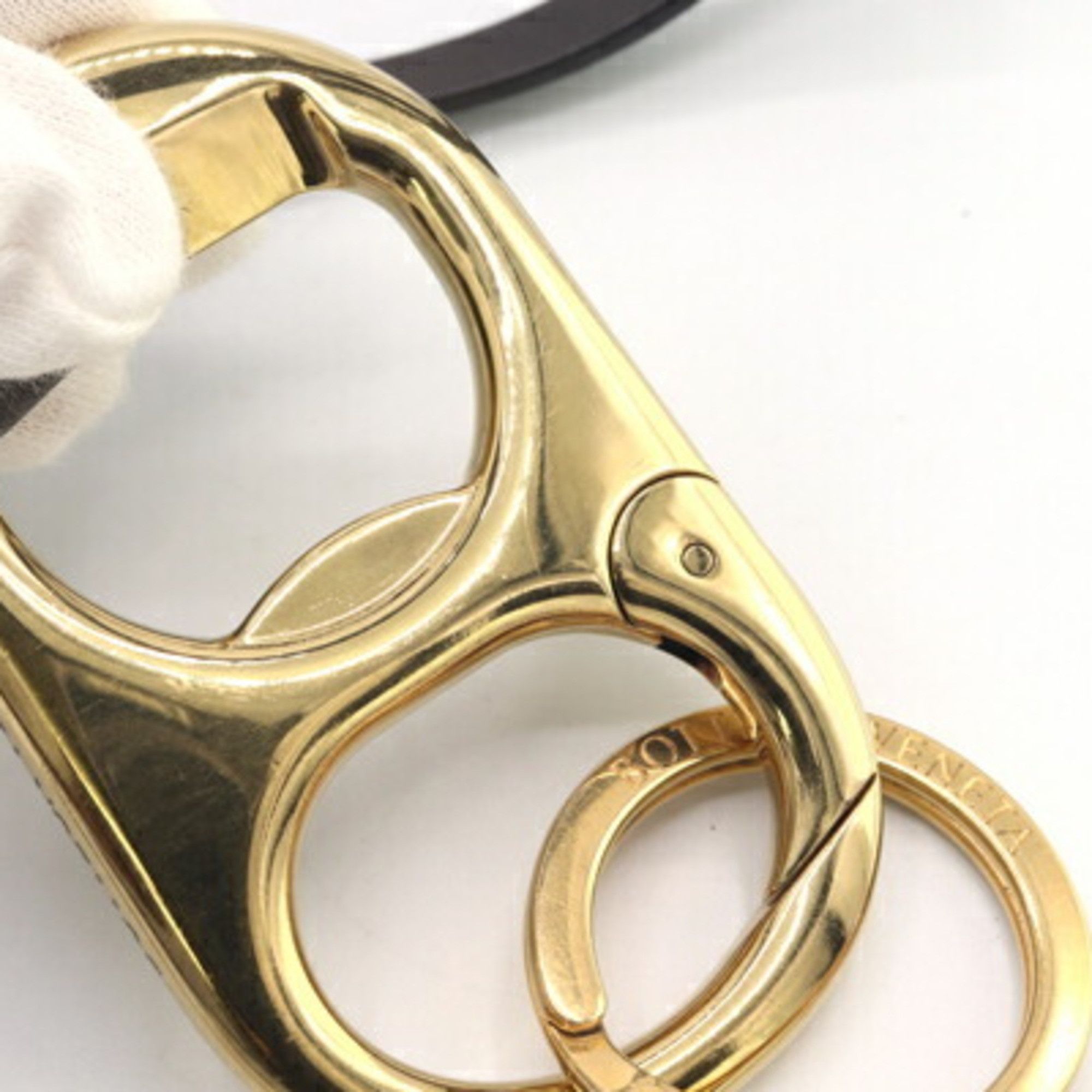 Bottega Veneta Bottega Veneta Key Ring, Gold, Dark Brown Leather, Metal Neck Strap, Keychain for Men and Women, BOTTEGA VENETA Size ONE SIZE - 8 Thumbnail