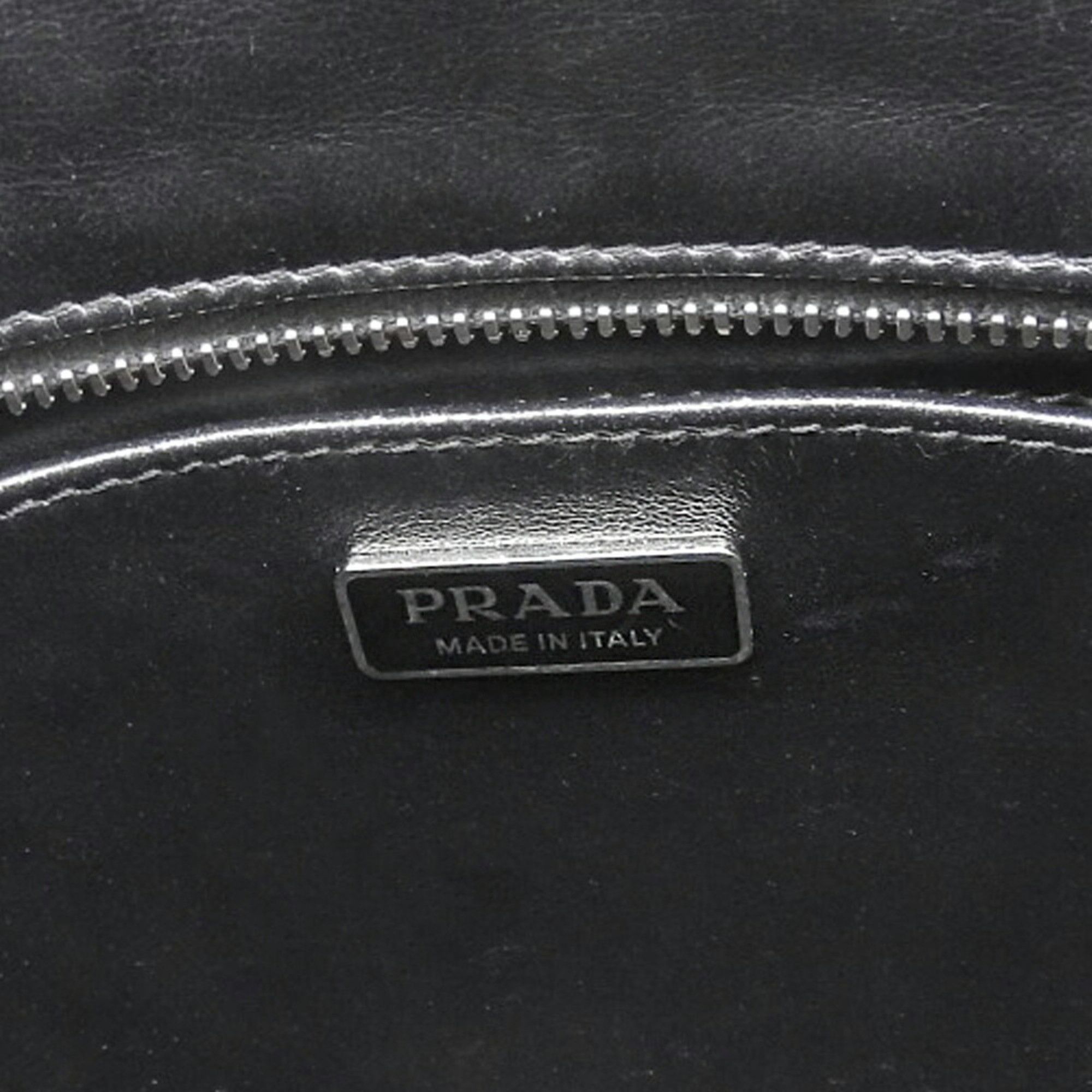 Prada Prada SPAZZOLATO Triangle Bag in Black Leather (1BA320) Size ONE SIZE - 8 Thumbnail
