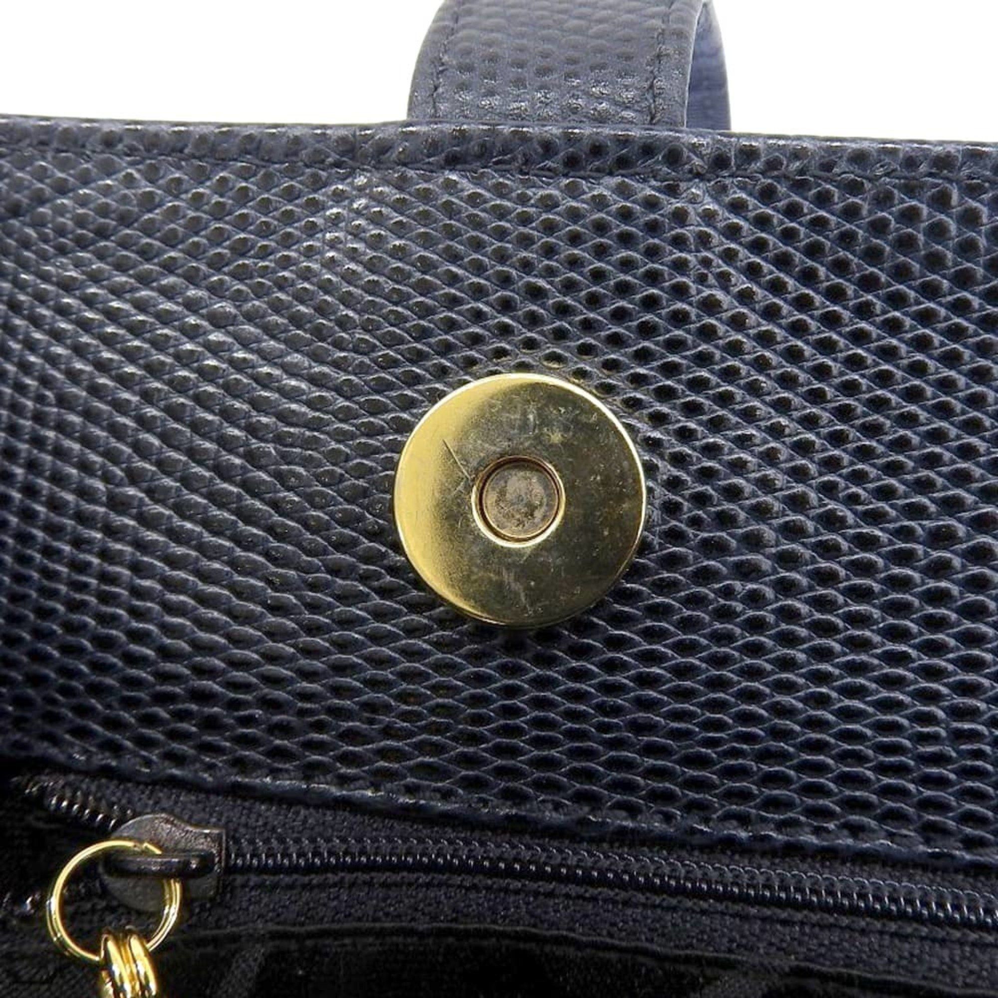 Salvatore Ferragamo Salvatore Ferragamo Vara Ribbon Tote Bag BK-21 2530 in Navy Leather Size ONE SIZE - 5 Thumbnail