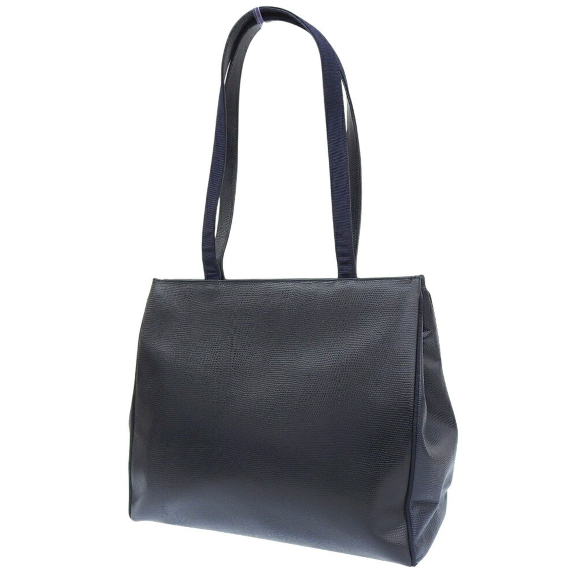 Salvatore Ferragamo Salvatore Ferragamo Vara Ribbon Tote Bag BK-21 2530 in Navy Leather Size ONE SIZE - 2 Thumbnail