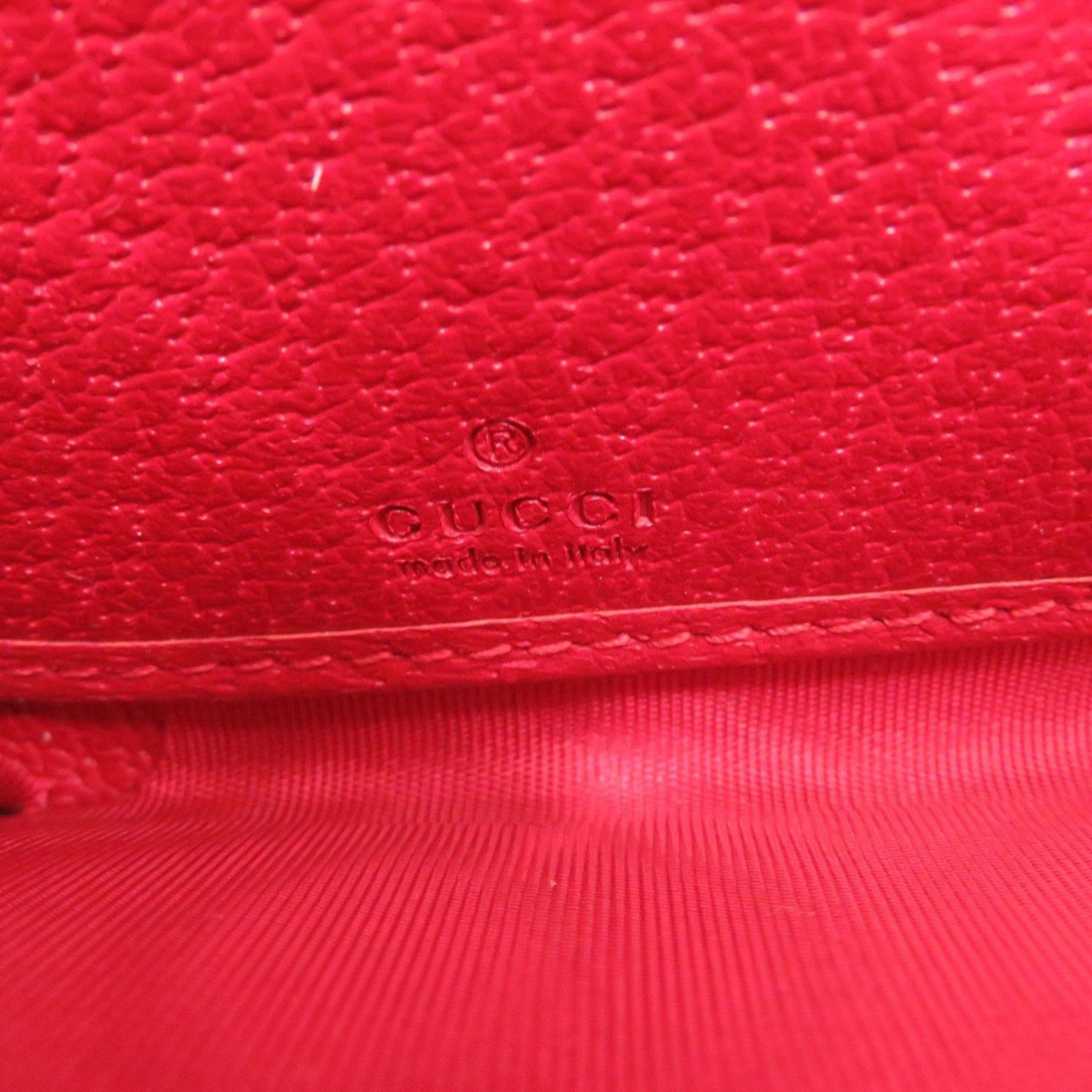 Gucci Gucci Tricolor Print Zip-Around Wallet 524790 Canvas Leather Red Long 0829 GUCCI Size ONE SIZE - 8 Thumbnail