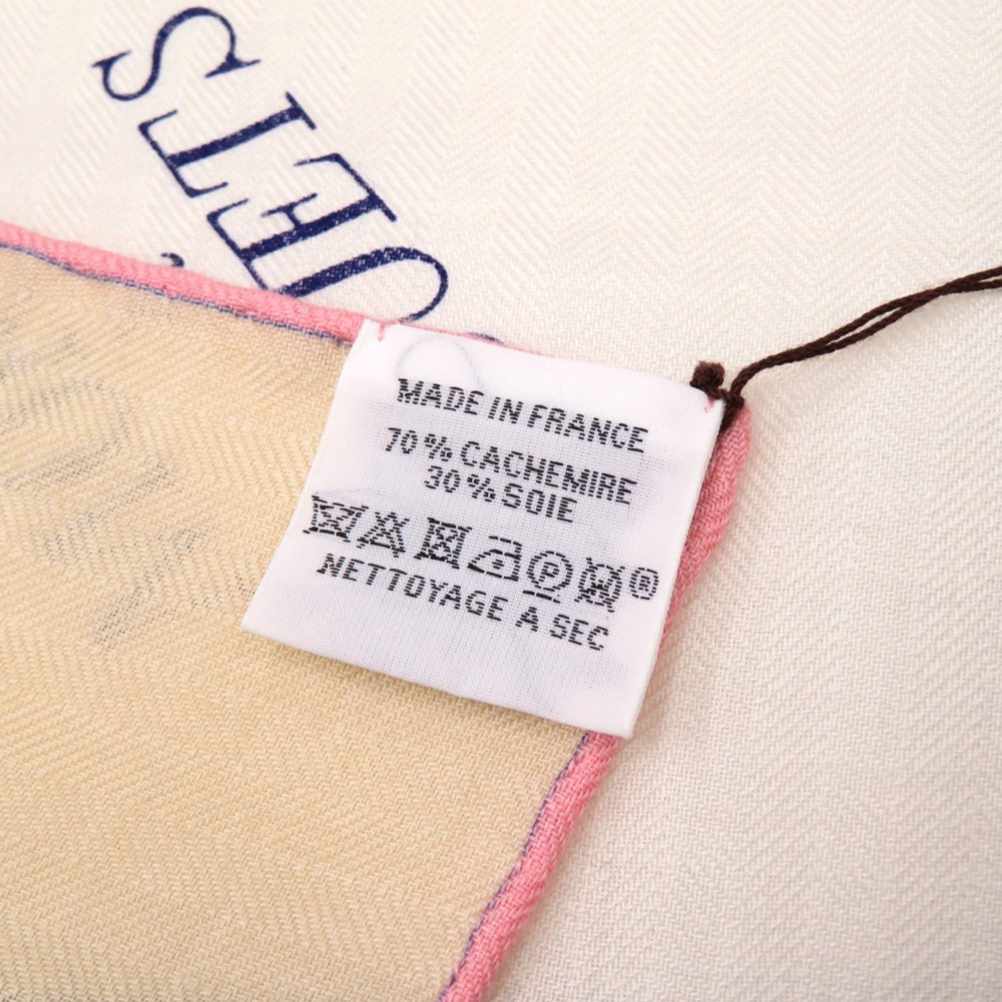 Hermes Like new Hermès Carre Jean 140 MORS A JOUETS horse bit, cashmere and silk, black scarf 1378 HERMES Size ONE SIZE - 4 Thumbnail