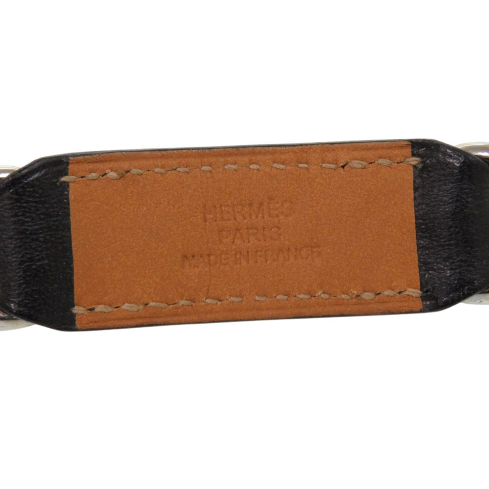 Hermes Hermes Hermès Vau Barenia Black Metal Box Chain Necklace with Q Stamp, Choker 0930 Size ONE SIZE - 3 Thumbnail