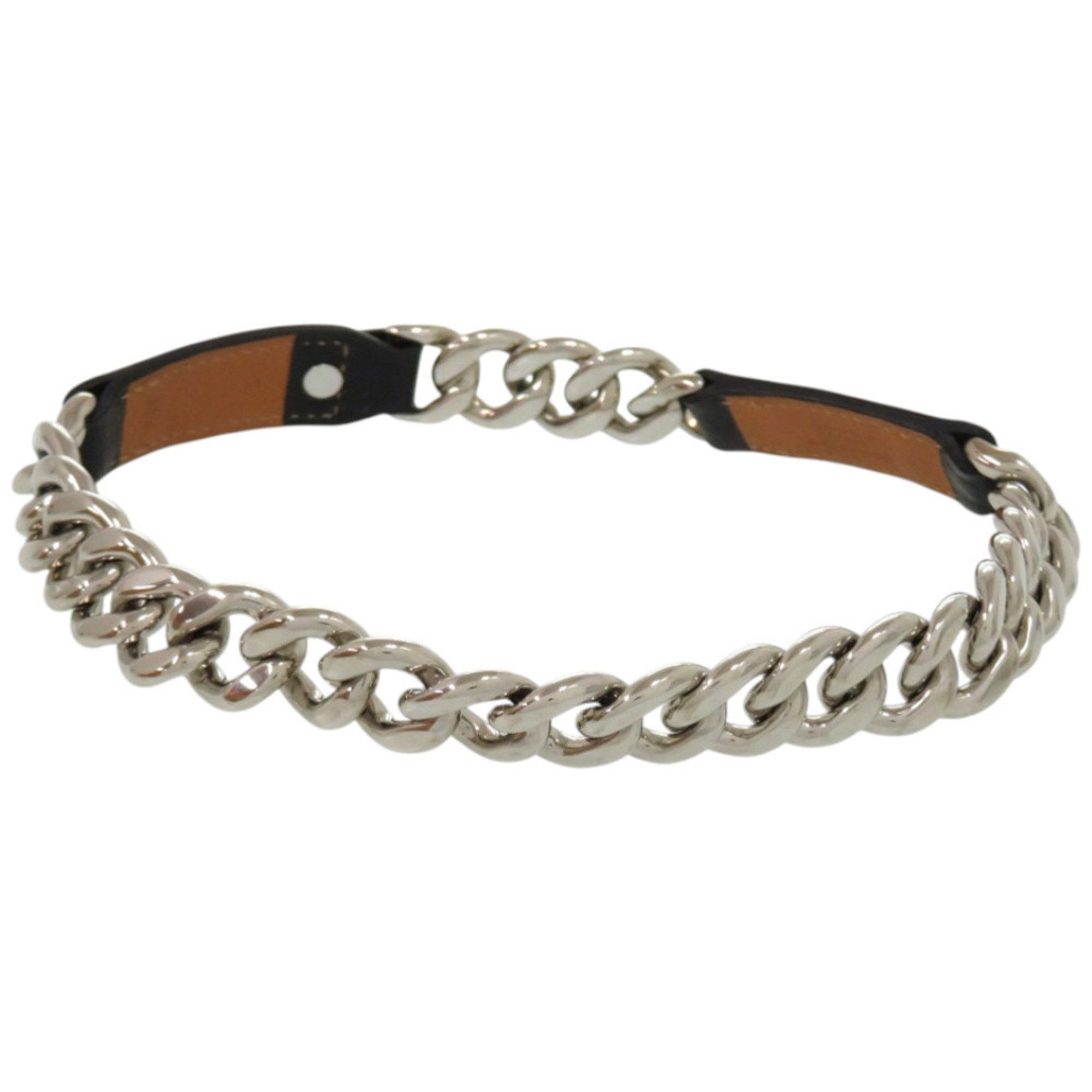 Hermes Hermes Hermès Vau Barenia Black Metal Box Chain Necklace with Q Stamp, Choker 0930 Size ONE SIZE - 2 Thumbnail