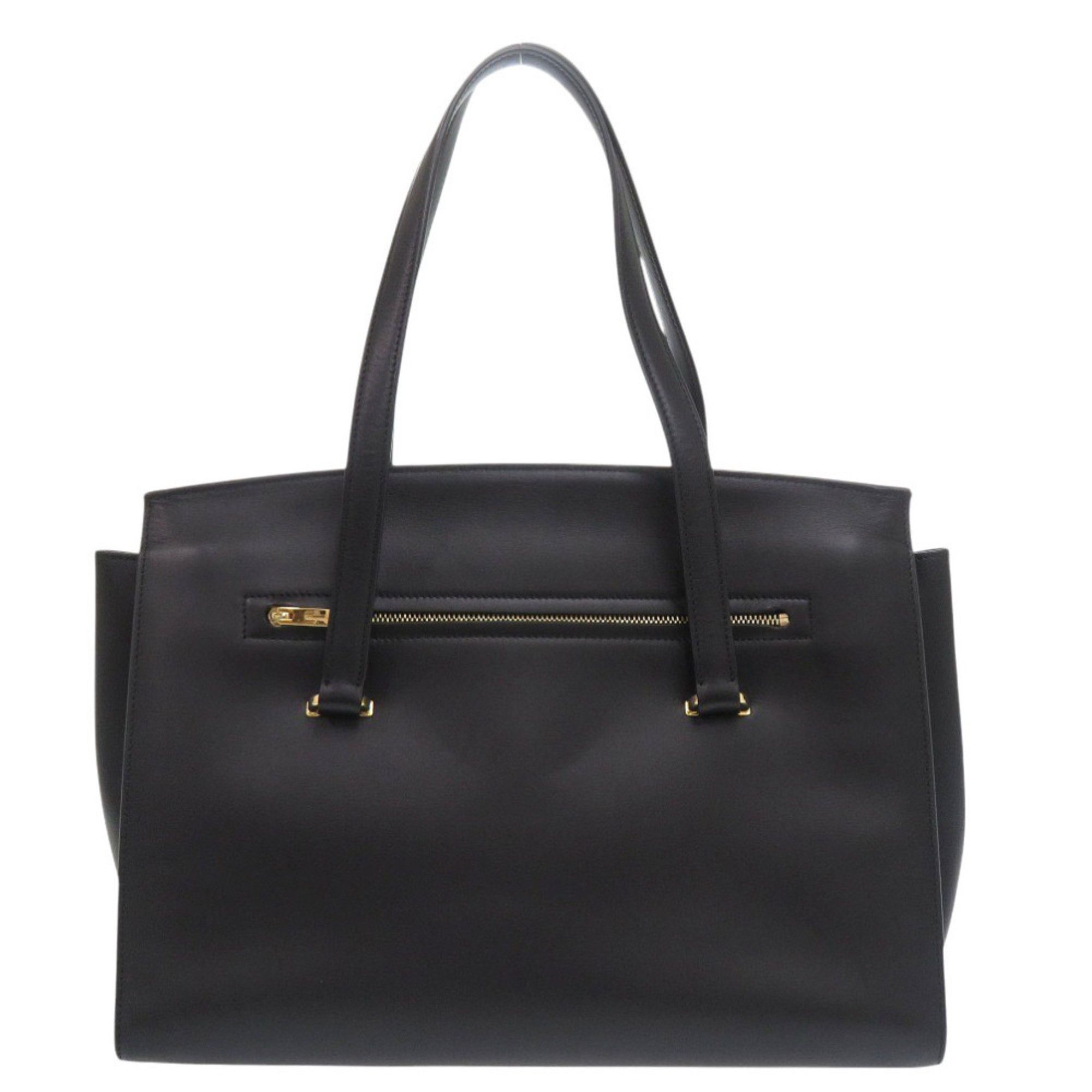 Salvatore Ferragamo Salvatore Ferragamo Gancini Leather Black Handbag 1248 Size ONE SIZE - 3 Thumbnail