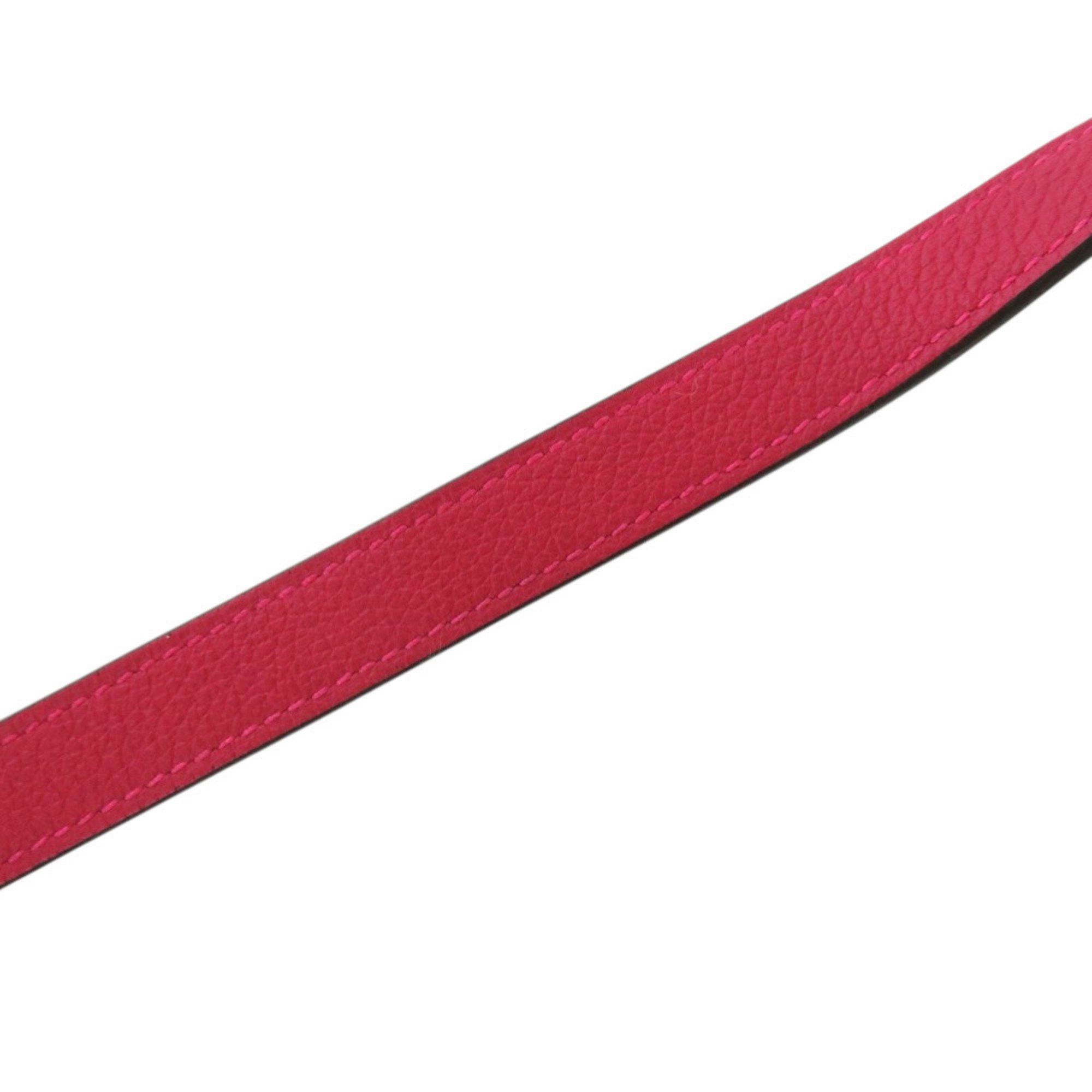 Hermes Hermes Leather Neck Strap with Raspberry Y Stamp, 1185 HERMES Size ONE SIZE - 4 Thumbnail