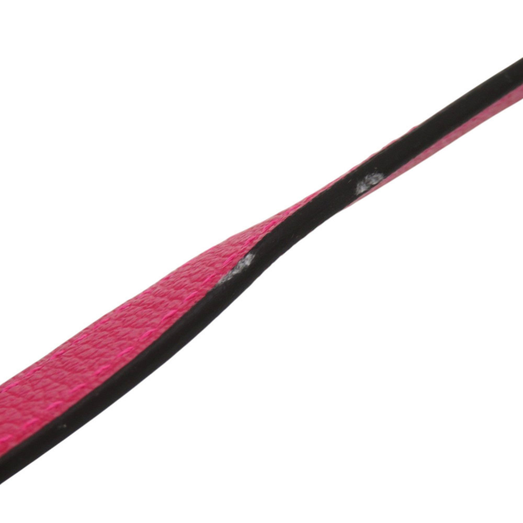 Hermes Hermes Leather Neck Strap with Raspberry Y Stamp, 1185 HERMES Size ONE SIZE - 7 Thumbnail