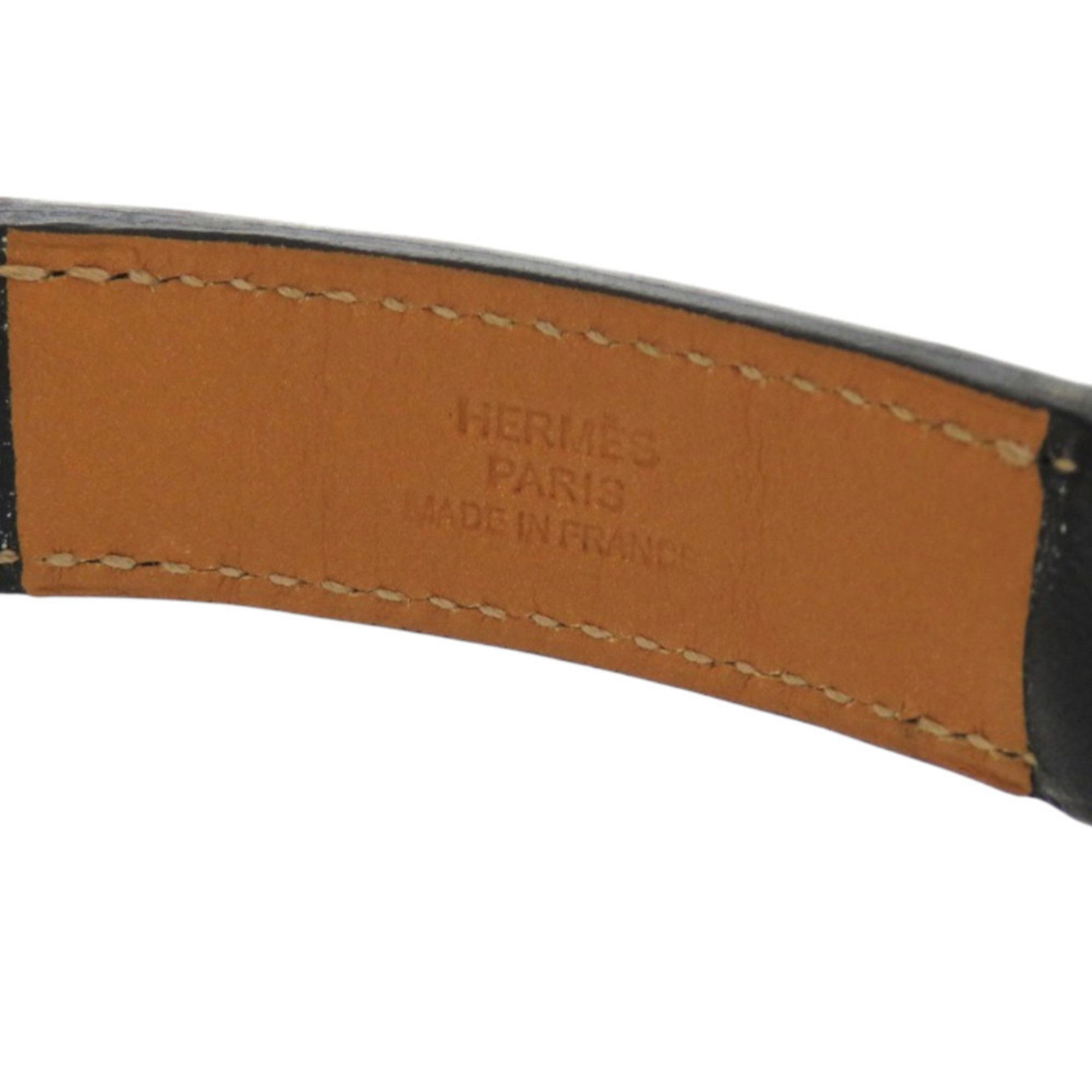 Hermes Hermès necklace, box chain, Vau Barenia metal, black, Q engraved, choker, 0929 HERMES Size ONE SIZE - 4 Thumbnail