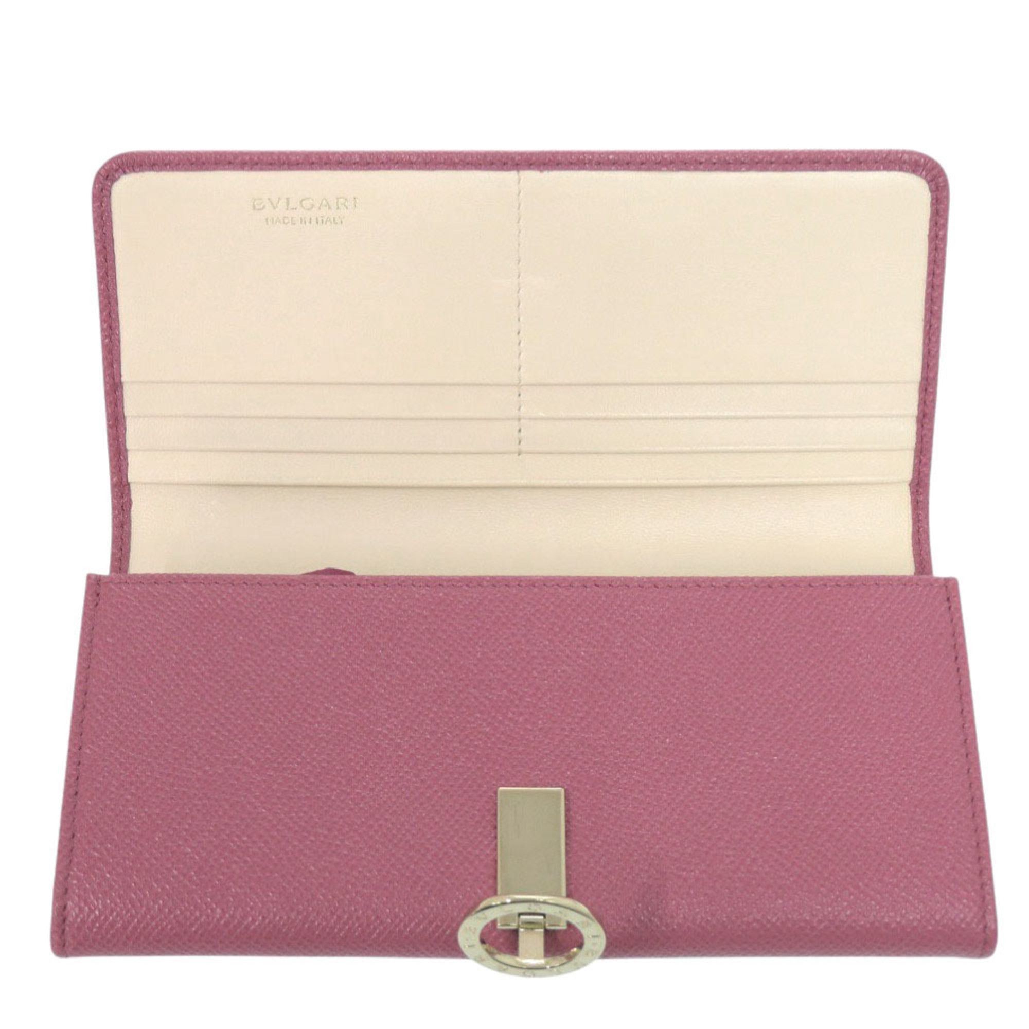 Bvlgari Like new BVLGARI logo clip leather pink long wallet 1274 Size ONE SIZE - 5 Thumbnail