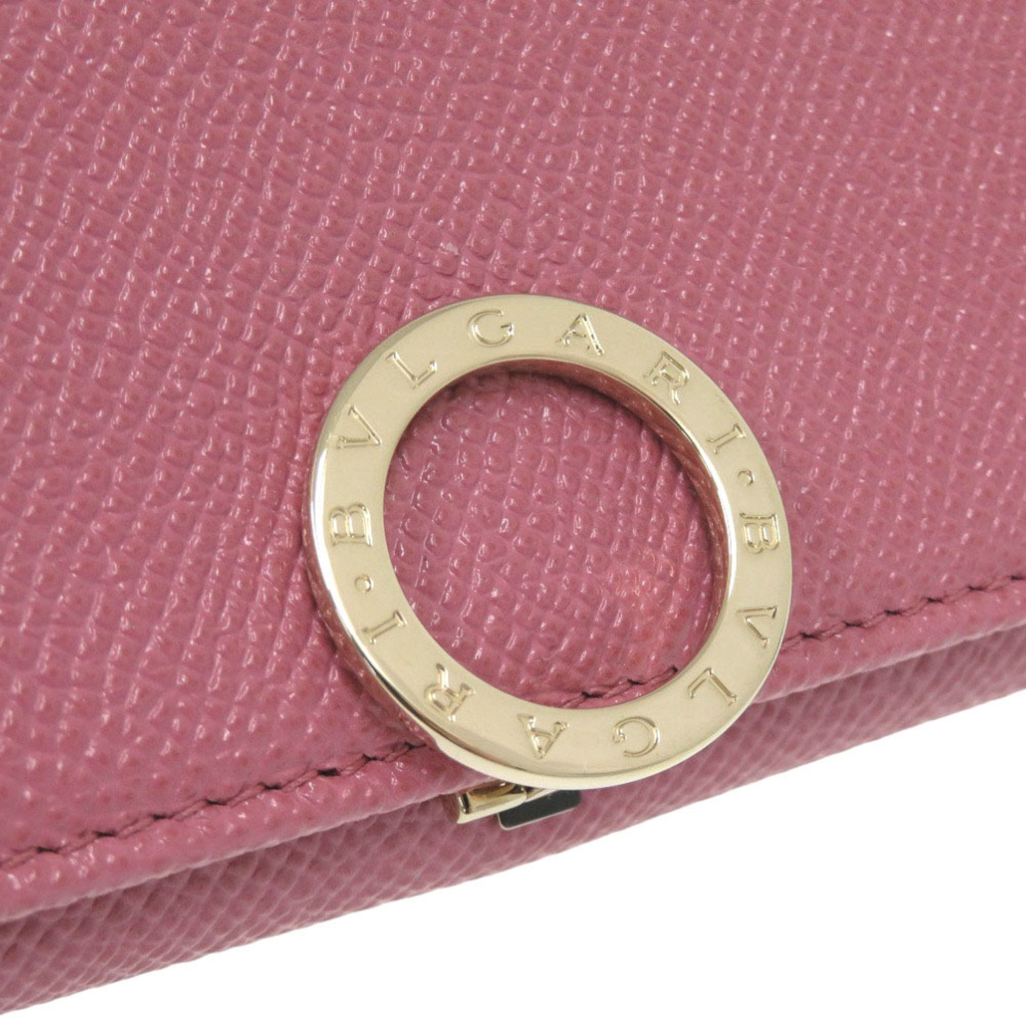 Bvlgari Like new BVLGARI logo clip leather pink long wallet 1274 Size ONE SIZE - 7 Thumbnail