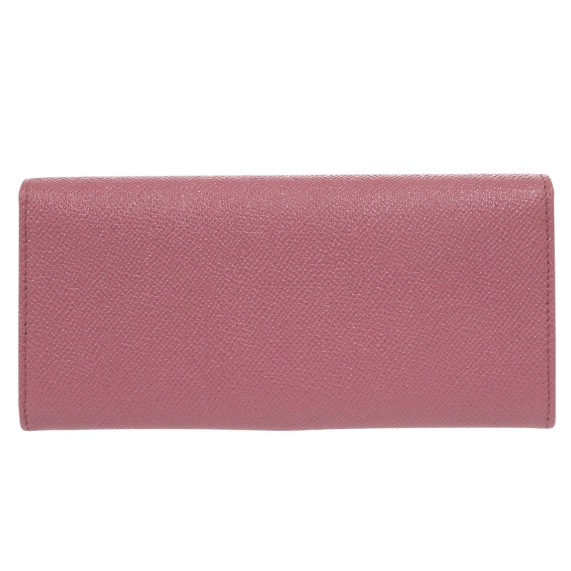Bvlgari Like new BVLGARI logo clip leather pink long wallet 1274 Size ONE SIZE - 3 Thumbnail