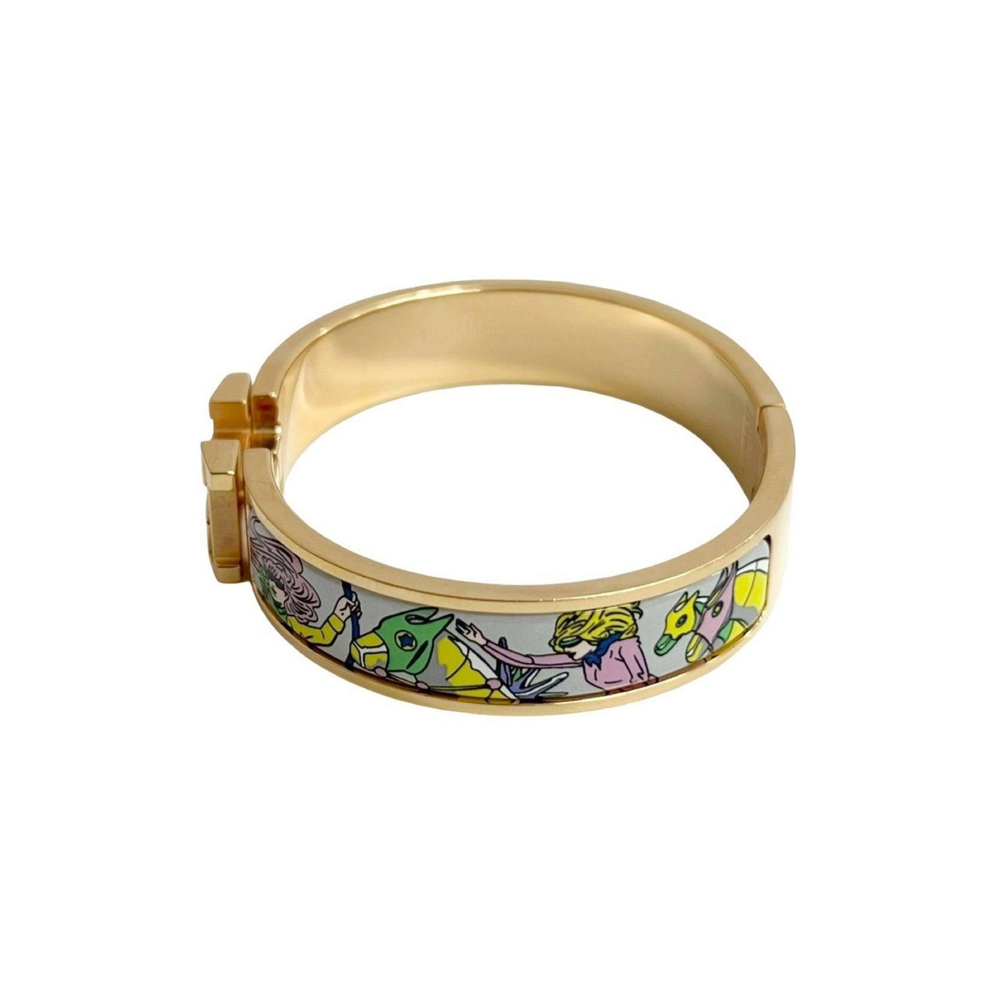 Hermes HERMES Click H Bracelet Bangle Accessory for Women, Gold Multicolor, 16550 Size ONE SIZE - 3 Thumbnail
