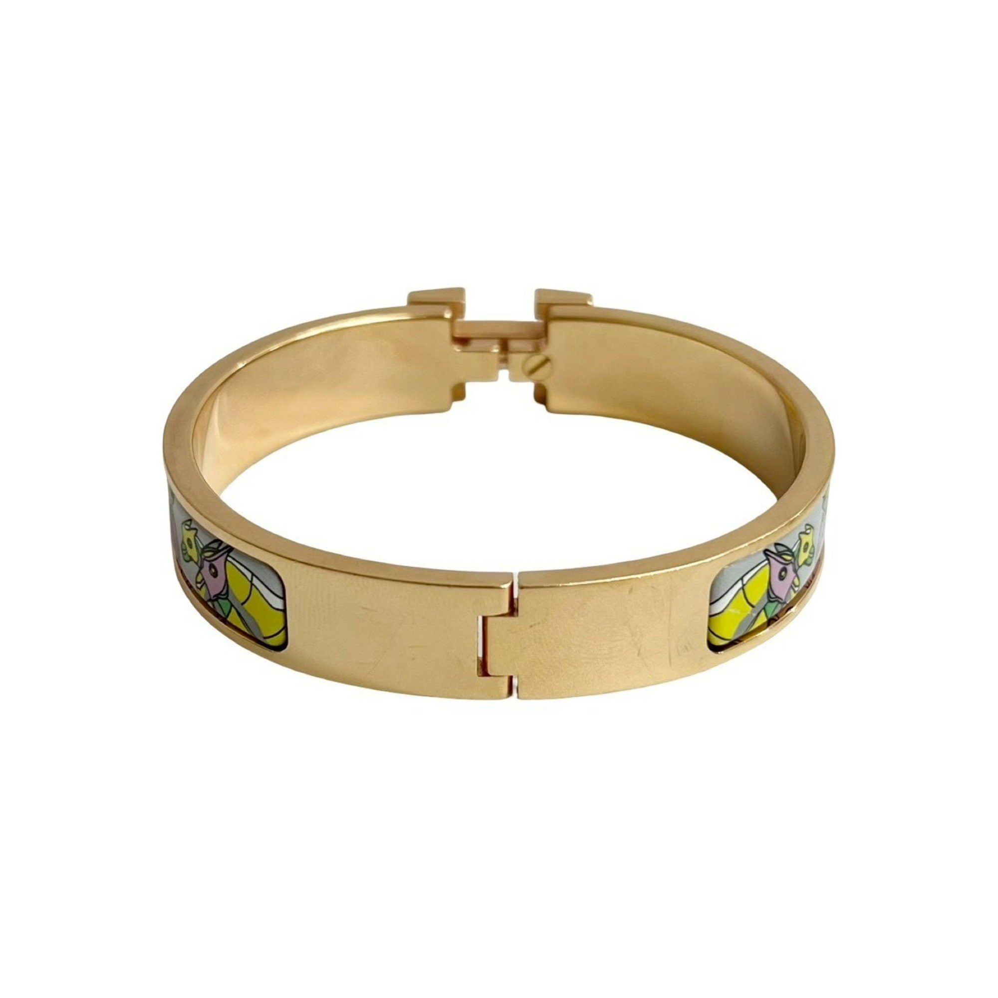 Hermes HERMES Click H Bracelet Bangle Accessory for Women, Gold Multicolor, 16550 Size ONE SIZE - 6 Thumbnail