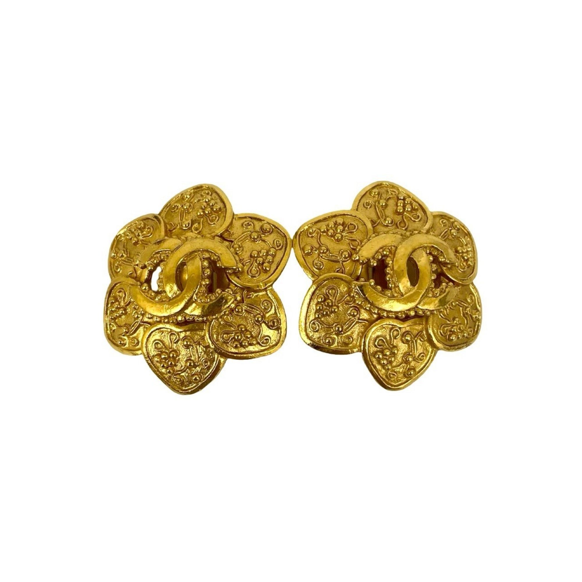 Chanel CHANEL Vintage Coco Mark Motif Earrings and Ear Cuffs, Gold, 10552 Size ONE SIZE - 4 Thumbnail