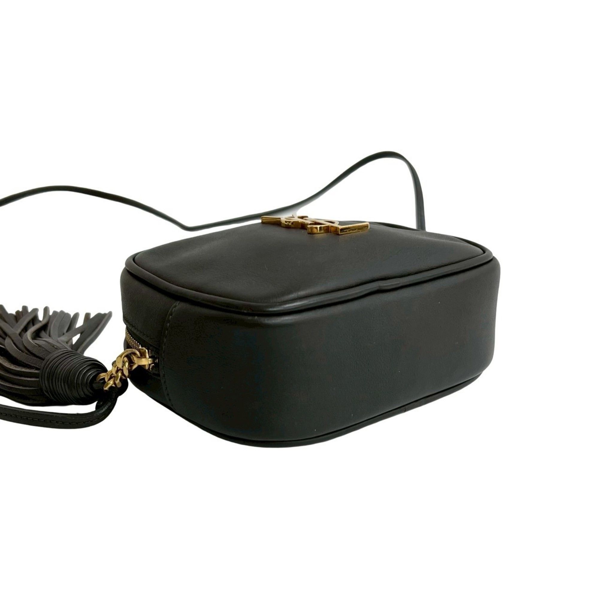 Yves Saint Laurent Yves Saint Laurent SAINT LAURENT PARIS YSL Logo Tassel Leather Mini Shoulder Bag/Pochette in Brown (14276) Size ONE SIZE - 7 Thumbnail