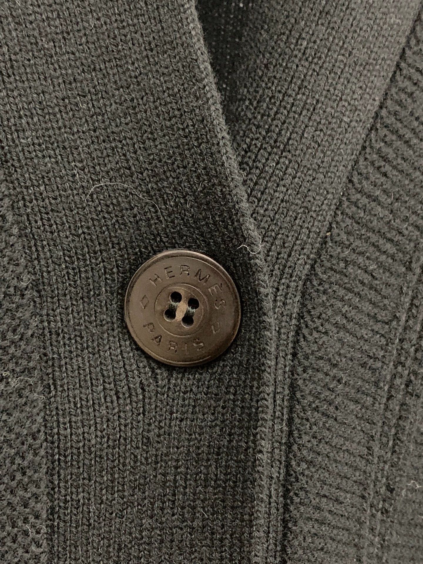 Hermes Hermes Black Wool Long Cardigan - dmc Size US S / EU 44-46 / 1 - 2 Thumbnail