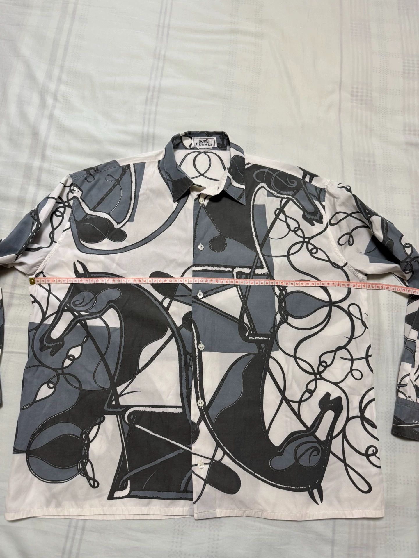 Hermes Hermes Silk Cotton Printed Shirt - dmc Size US L / EU 52-54 / 3 - 4 Thumbnail