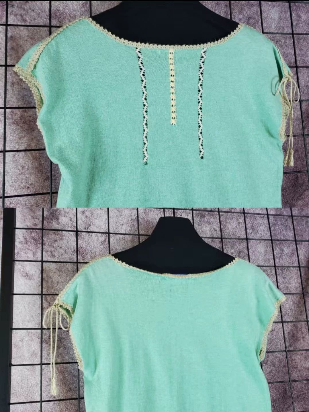 Burberry Vintage Burberry Crochet Short Sleeve Top - dmc Size US M / EU 48-50 / 2 - 4 Thumbnail