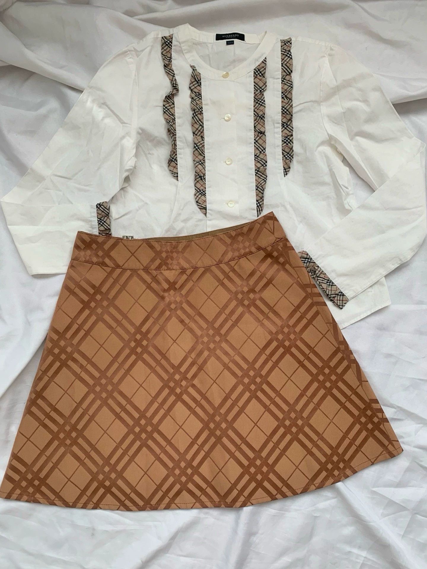 Burberry Burberry Belted Check Mini Skirt - dmc Size US 28 / EU 44 - 6 Thumbnail