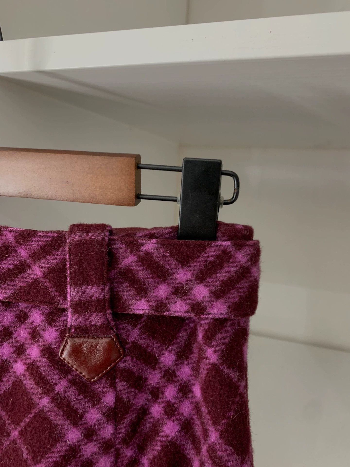 Burberry Burberry Purple Plaid Belted Skirt - dmc Size US 27 - 5 Thumbnail