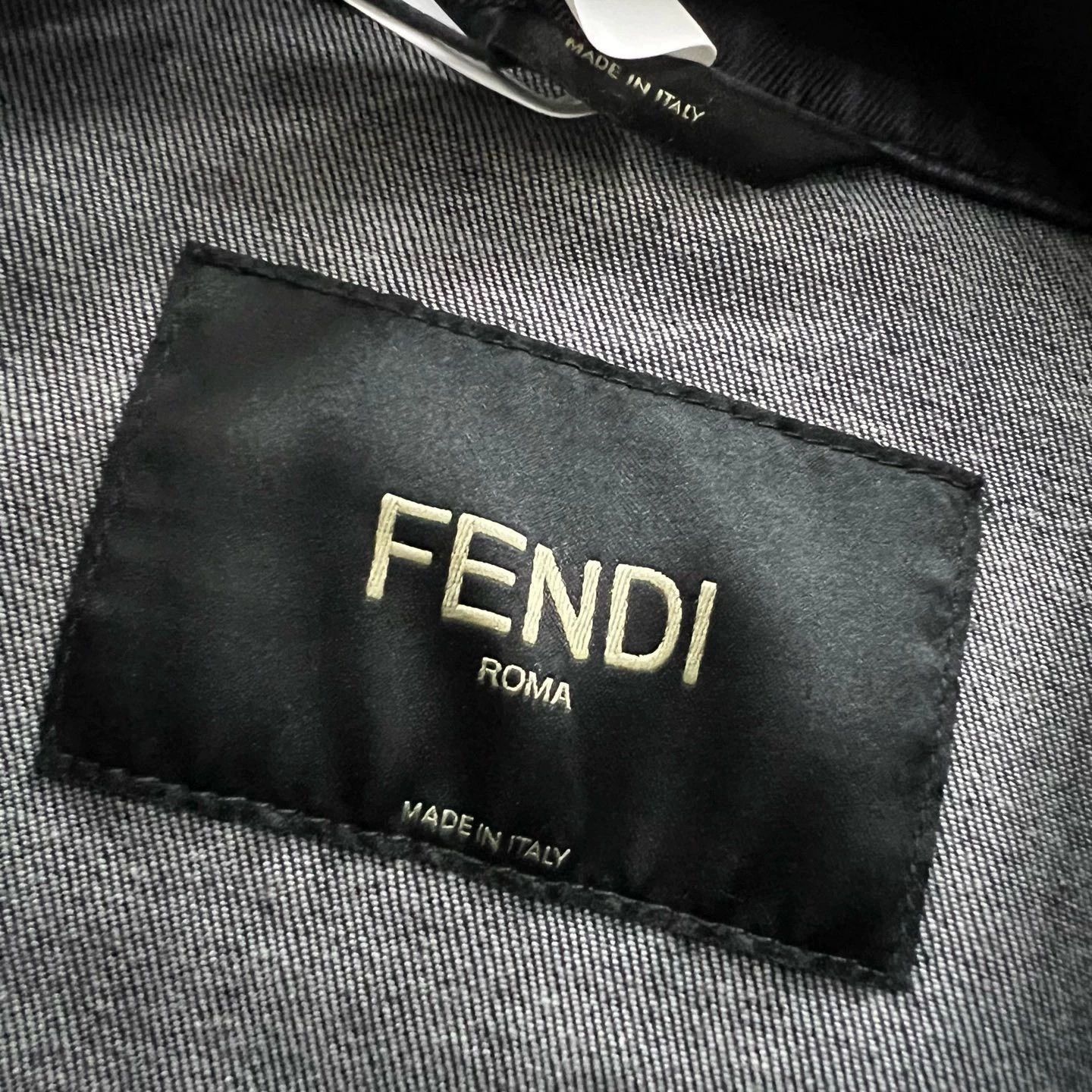 Fendi FENDI Navy Flocked Jacket Size 52 - dmc Size US L / EU 52-54 / 3 - 4 Thumbnail