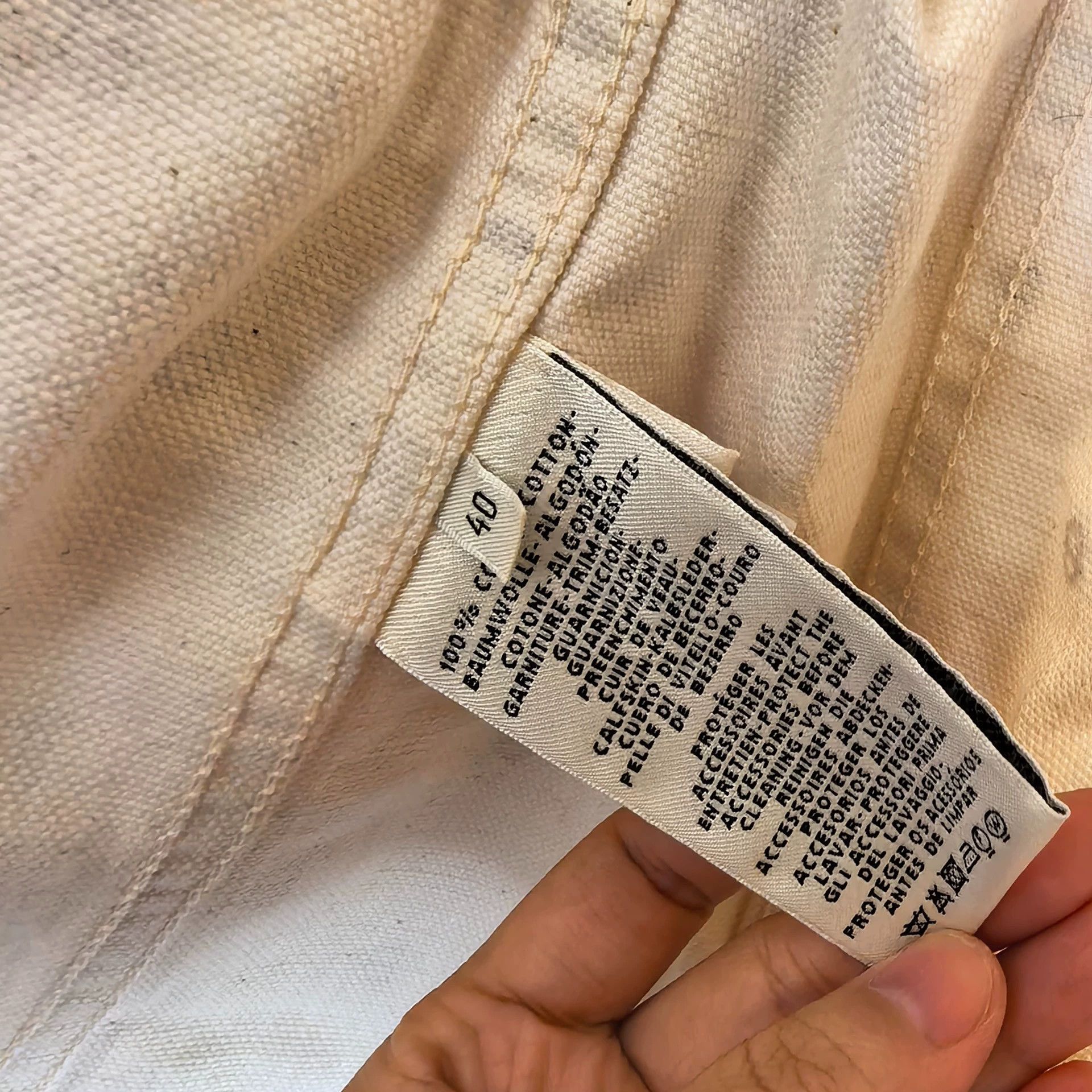 Hermes Hermes White Denim Jacket with Studs - dmc Size US S / EU 44-46 / 1 - 7 Thumbnail