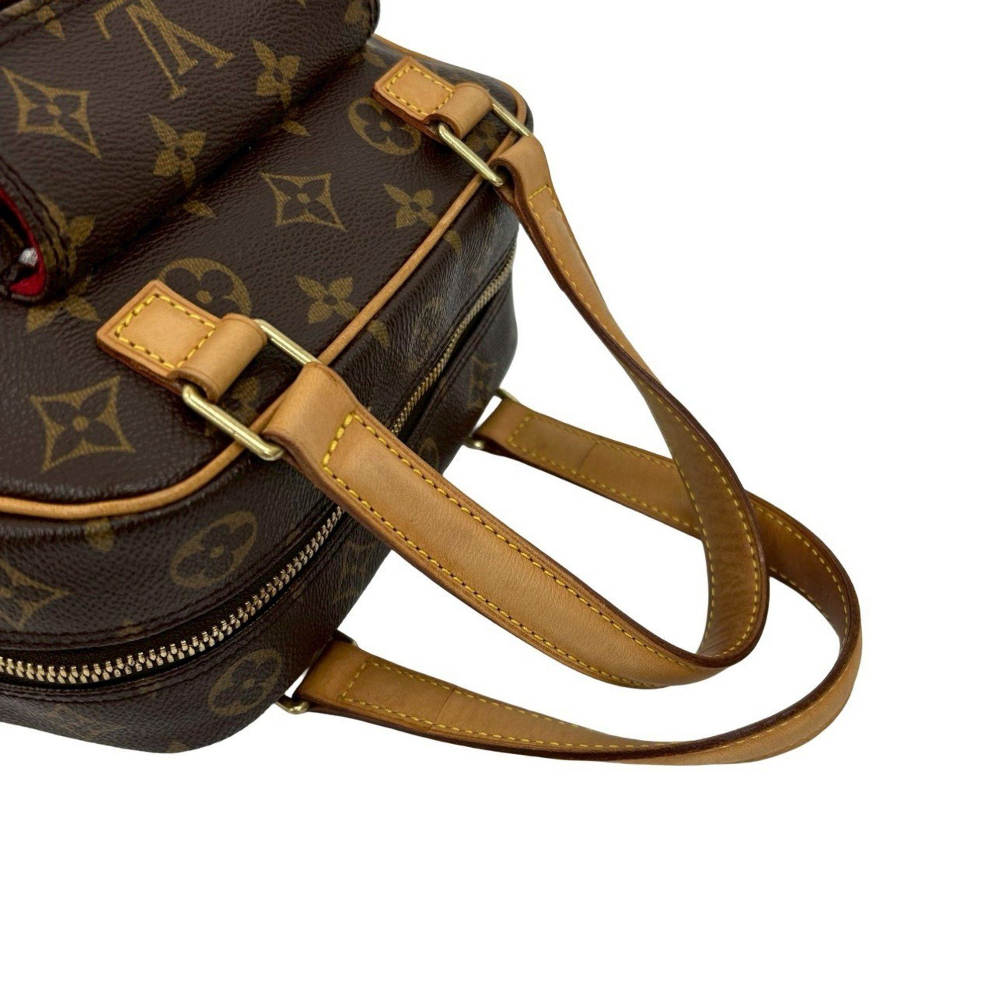 Louis Vuitton LOUIS VUITTON Vintage Excentric Cite Monogram Leather Handbag/Mini Boston Bag, Brown, 48036 Size ONE SIZE - 4 Thumbnail