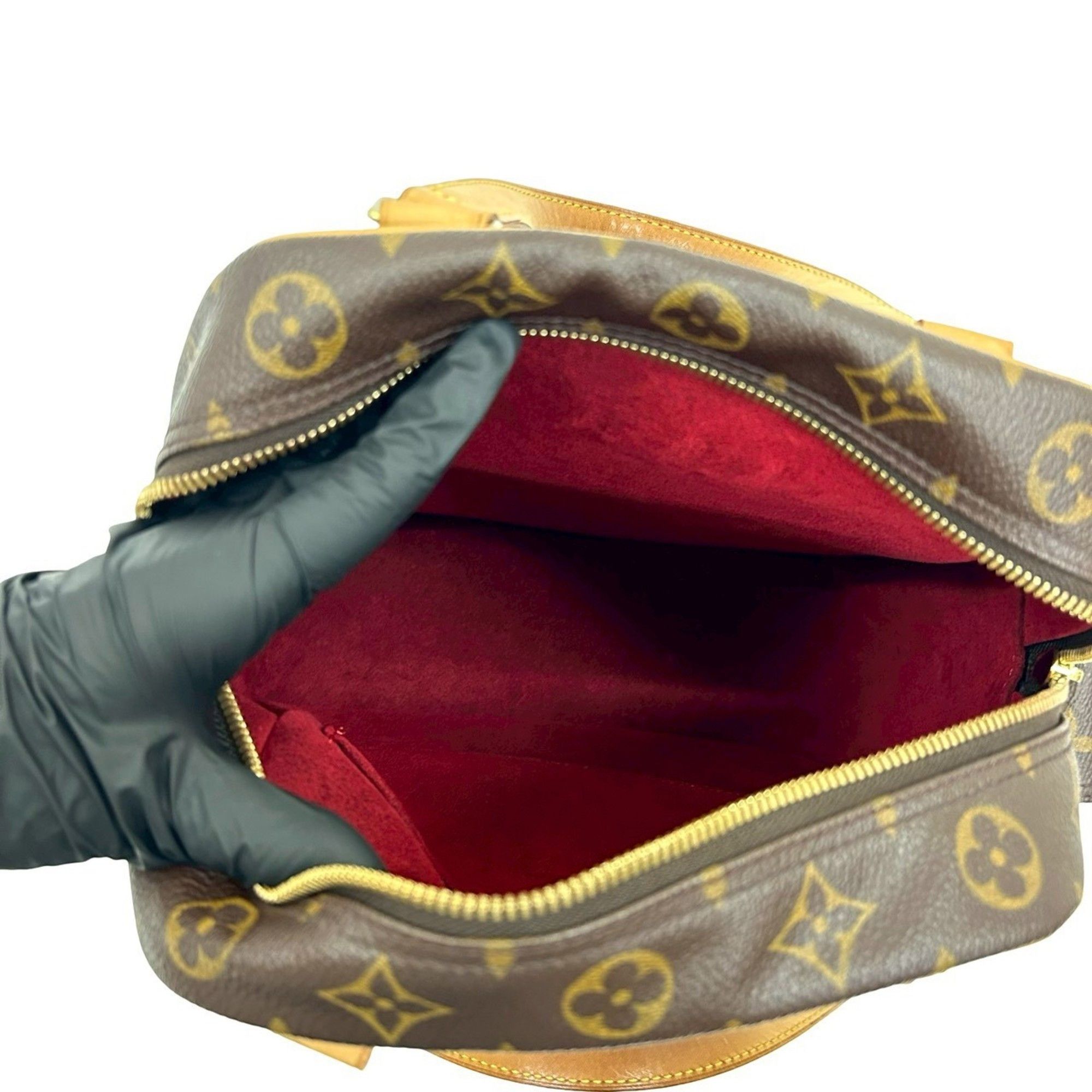 Louis Vuitton LOUIS VUITTON Vintage Excentric Cite Monogram Leather Handbag/Mini Boston Bag, Brown, 48036 Size ONE SIZE - 9 Thumbnail