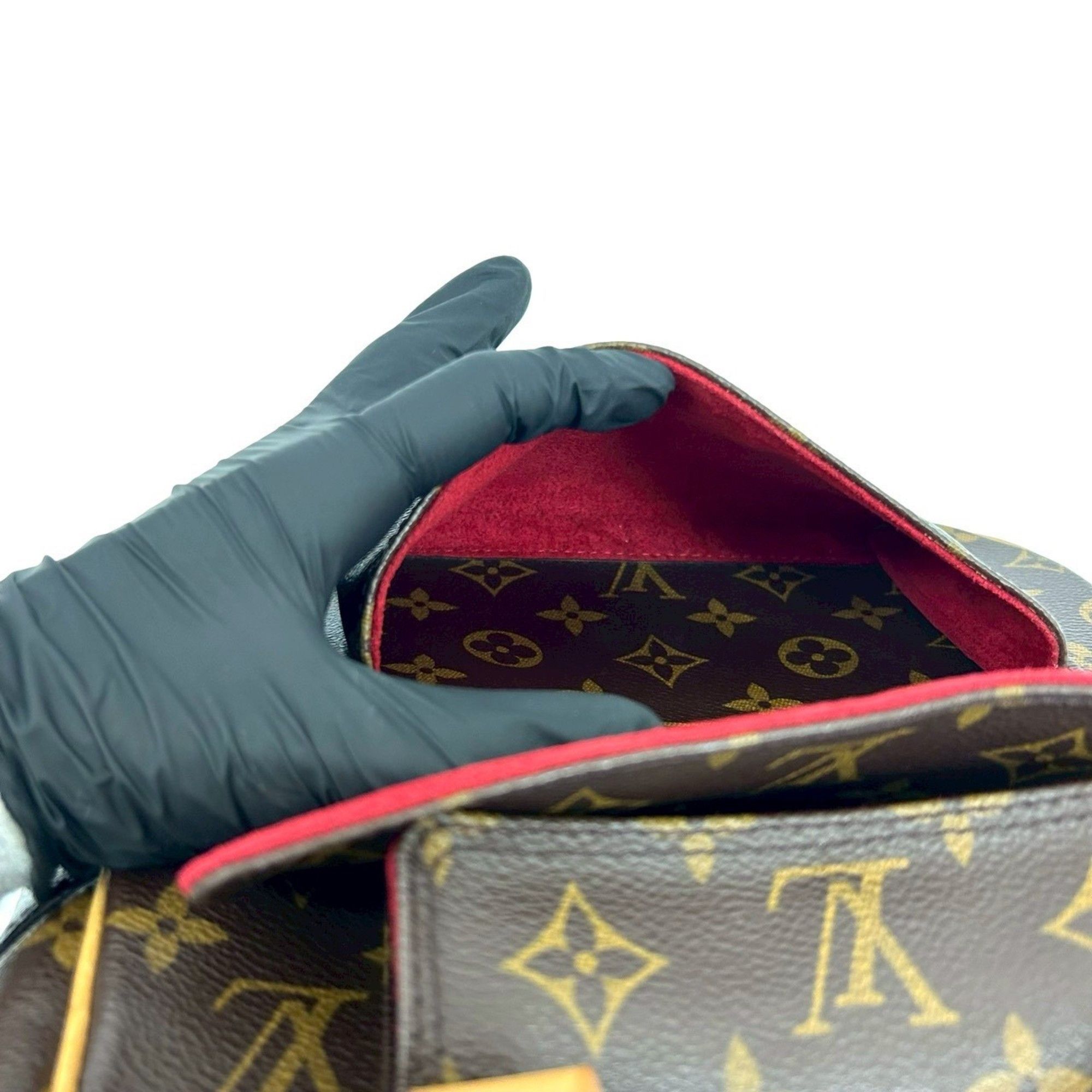 Louis Vuitton LOUIS VUITTON Vintage Excentric Cite Monogram Leather Handbag/Mini Boston Bag, Brown, 48036 Size ONE SIZE - 10 Thumbnail