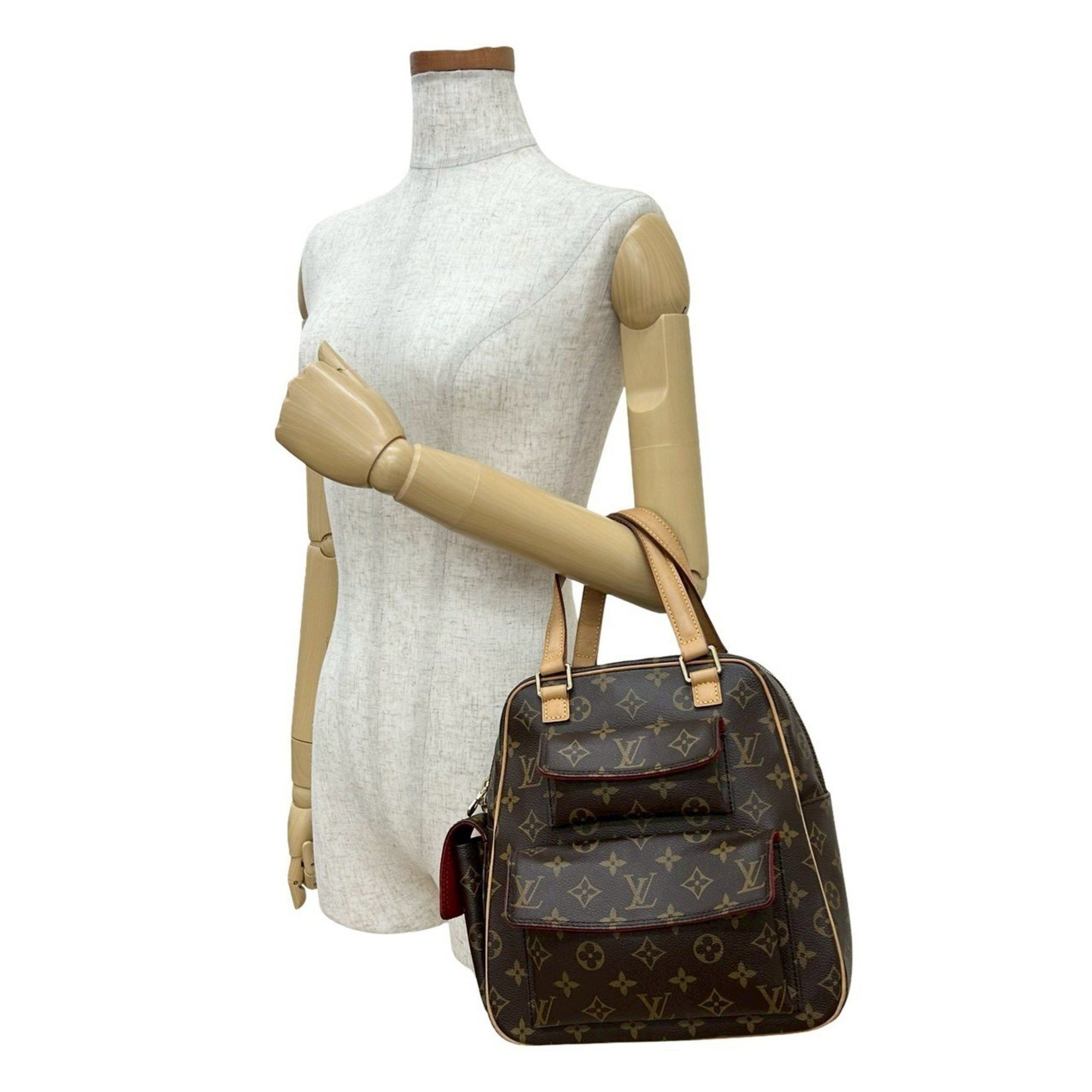 Louis Vuitton LOUIS VUITTON Vintage Excentric Cite Monogram Leather Handbag/Mini Boston Bag, Brown, 48036 Size ONE SIZE - 2 Thumbnail
