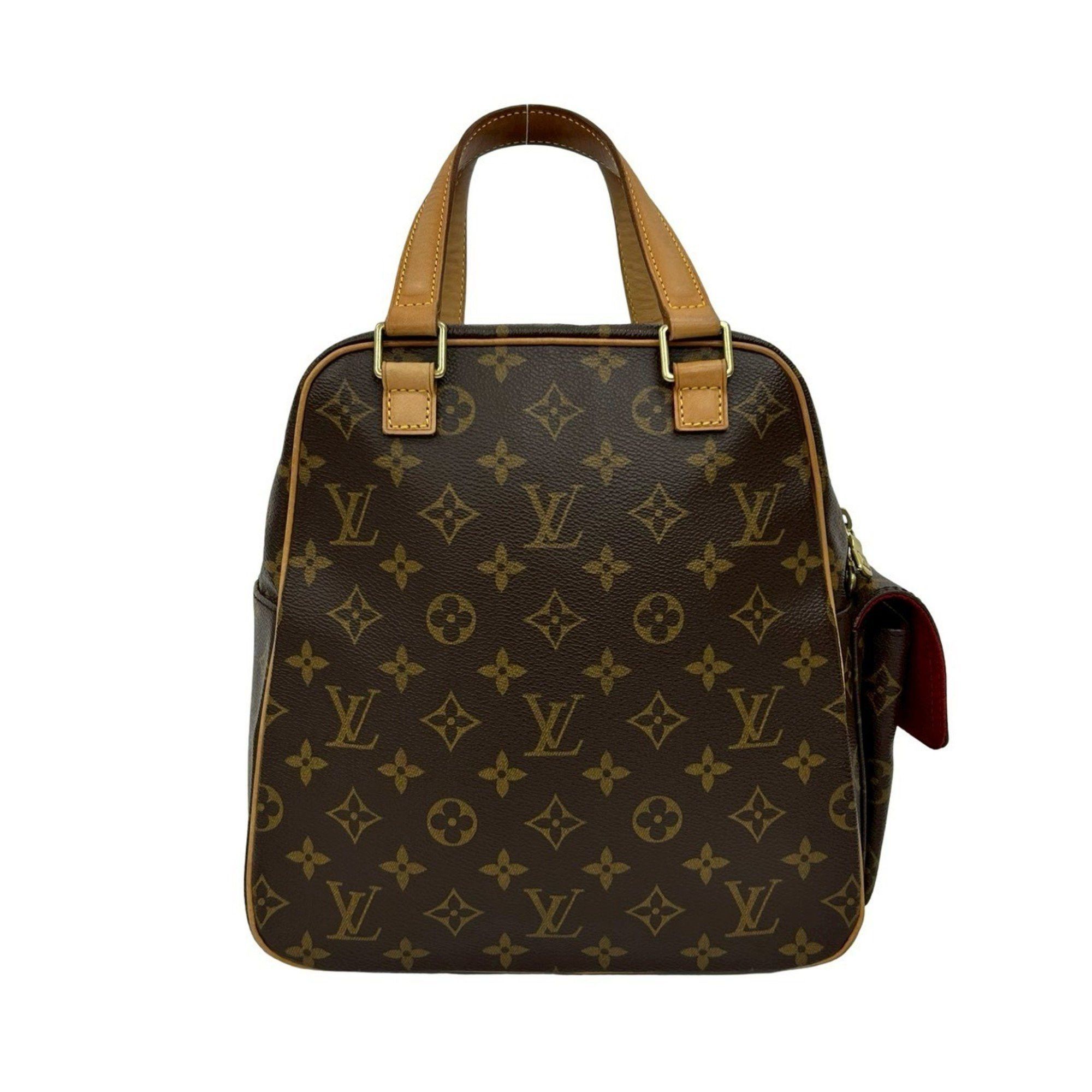 Louis Vuitton LOUIS VUITTON Vintage Excentric Cite Monogram Leather Handbag/Mini Boston Bag, Brown, 48036 Size ONE SIZE - 3 Thumbnail