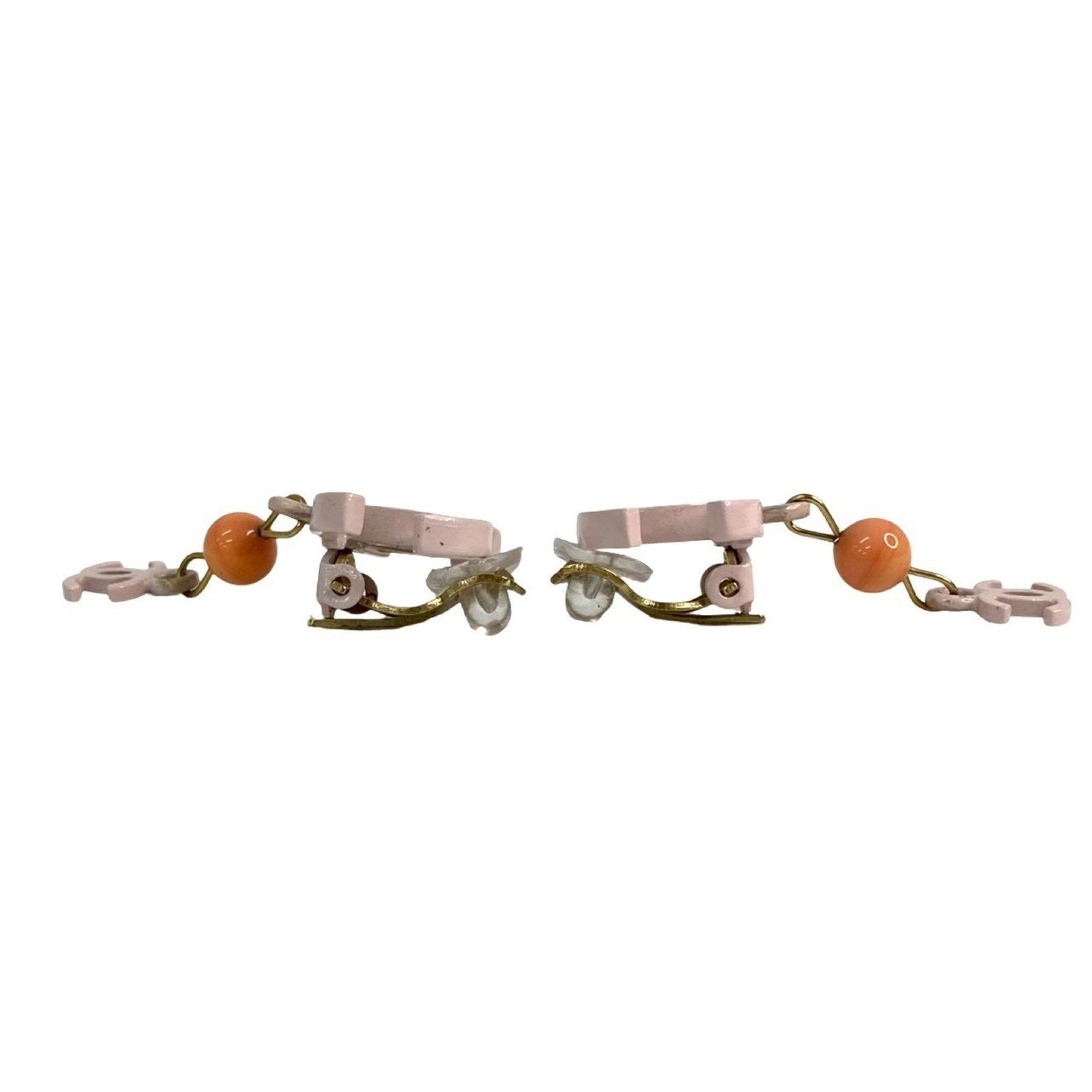 Chanel CHANEL Coco Mark Motif Earrings and Ear Cuffs, Gold Pink, 63051 Size ONE SIZE - 2 Thumbnail