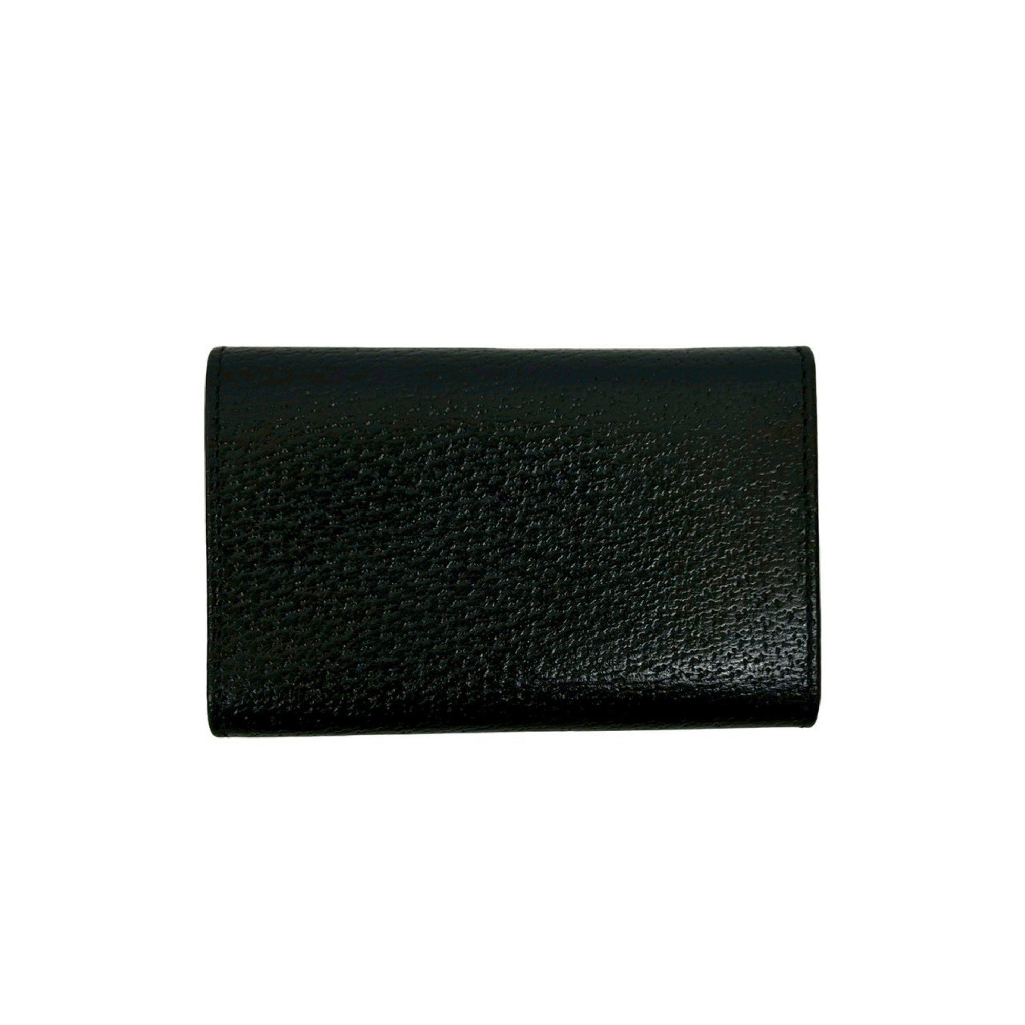 Gucci GUCCI G logo plate leather tri-fold key case, holder, cover, black, 34965 Size ONE SIZE - 2 Thumbnail