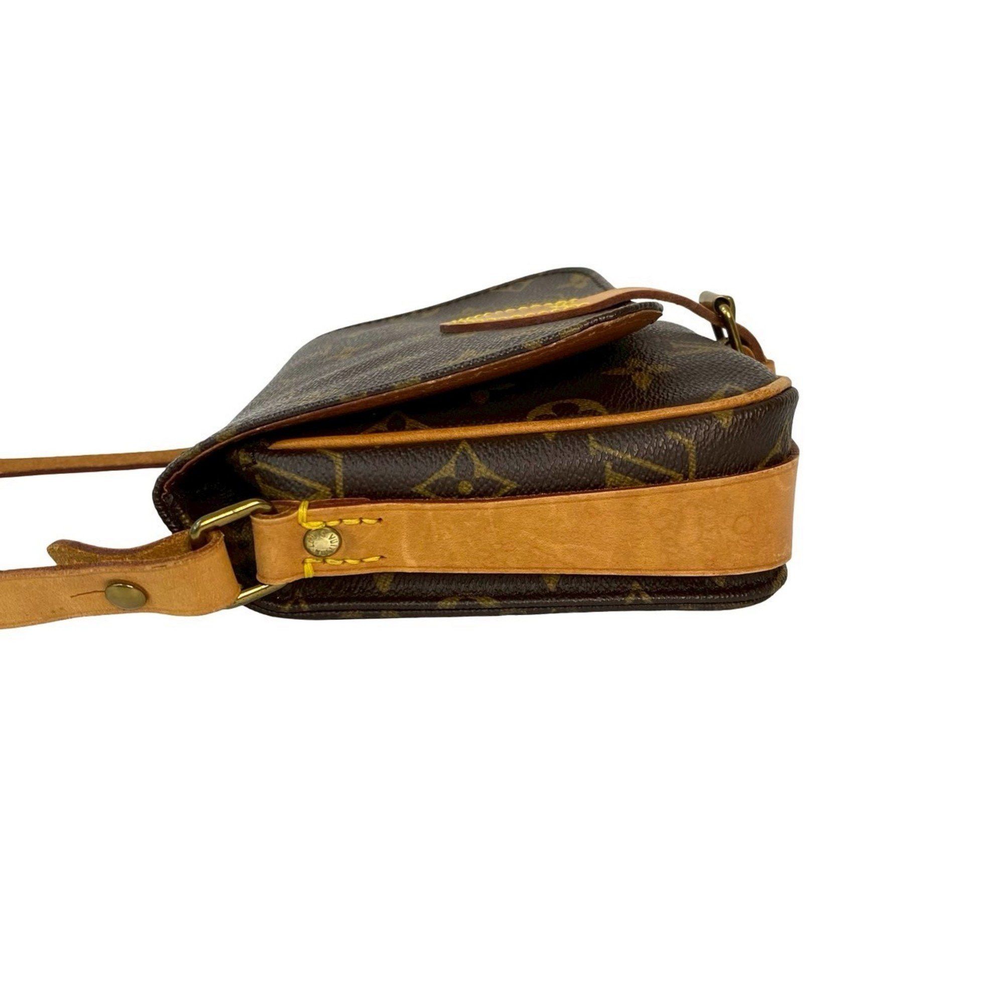 Louis Vuitton LOUIS VUITTON Vintage Catsiere Monogram Leather Shoulder Bag/Pochette Brown 09998 Size ONE SIZE - 5 Thumbnail