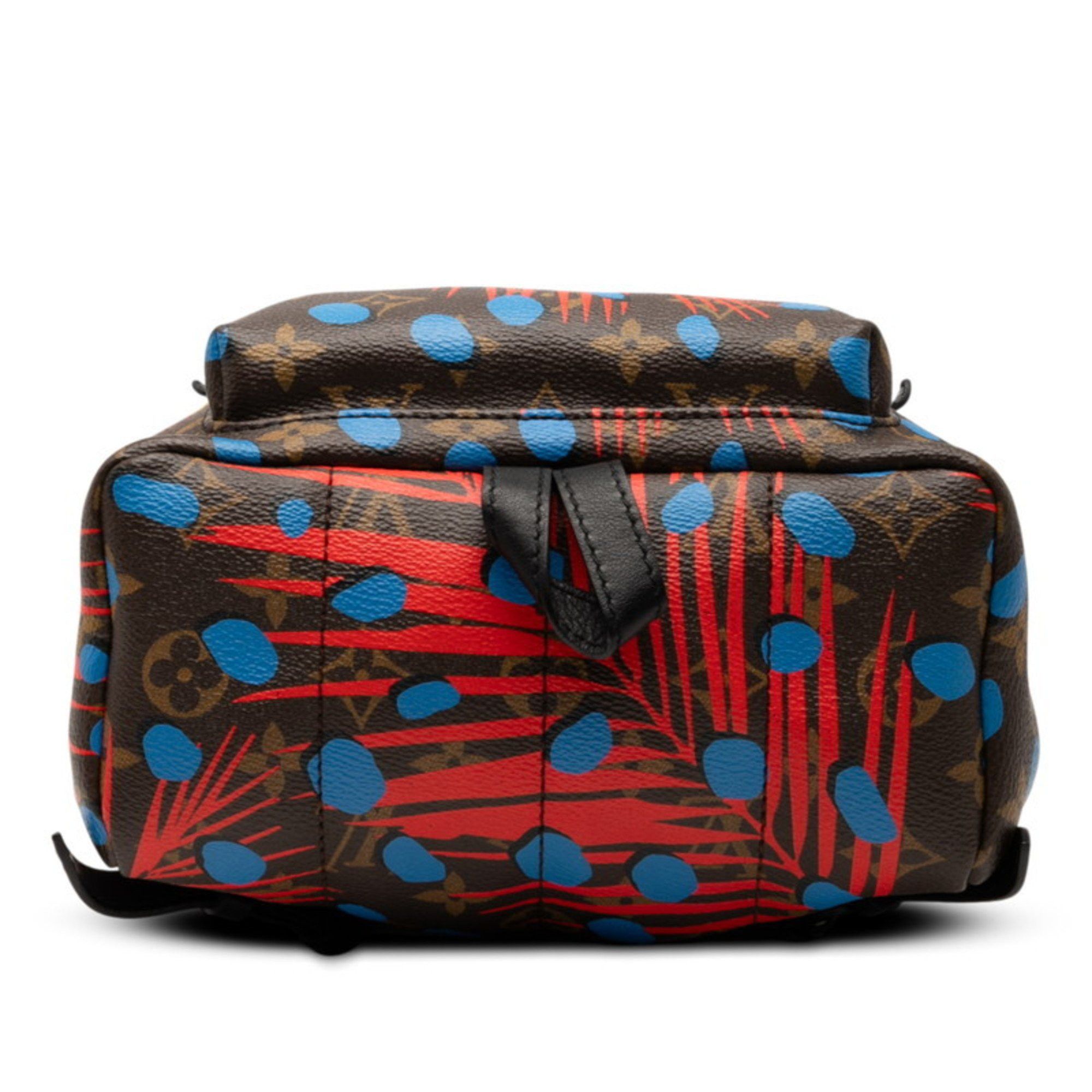 Louis Vuitton Louis Vuitton Monogram Jungle Dot Palm Springs Backpack PM M41980, Brown, Red, and Multicolor Leather, Women's Size ONE SIZE - 3 Thumbnail