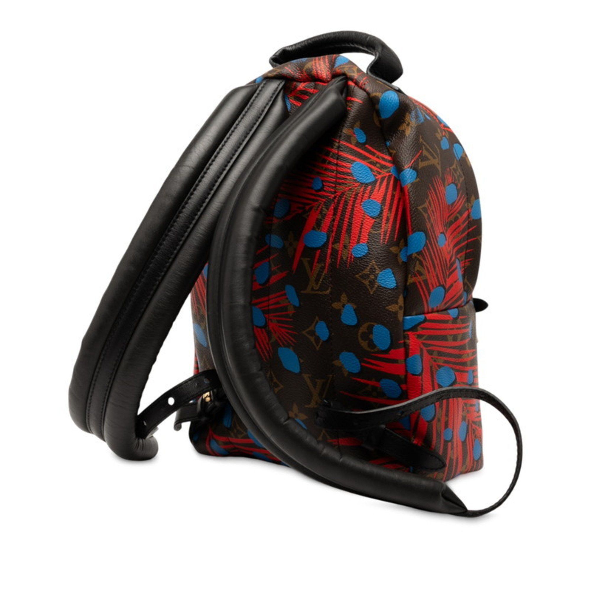 Louis Vuitton Louis Vuitton Monogram Jungle Dot Palm Springs Backpack PM M41980, Brown, Red, and Multicolor Leather, Women's Size ONE SIZE - 2 Thumbnail