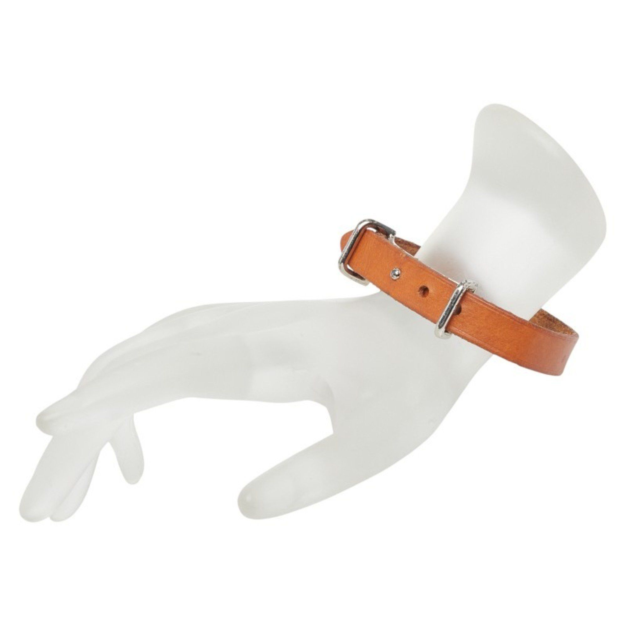 Hermes Hermès Api II Bracelet, Brown, Silver Hardware, Leather, Metal, Women's, HERMES Size ONE SIZE - 7 Thumbnail